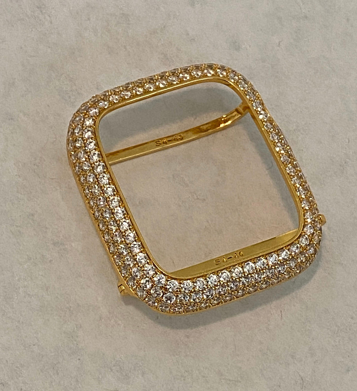Designer Apple Watch Band Women's Gold Swarovski Crystals & or Pave Apple Watch Cover Lab Diamond Bezel Bumper Bling 38mm-49mm Iwatch Candy