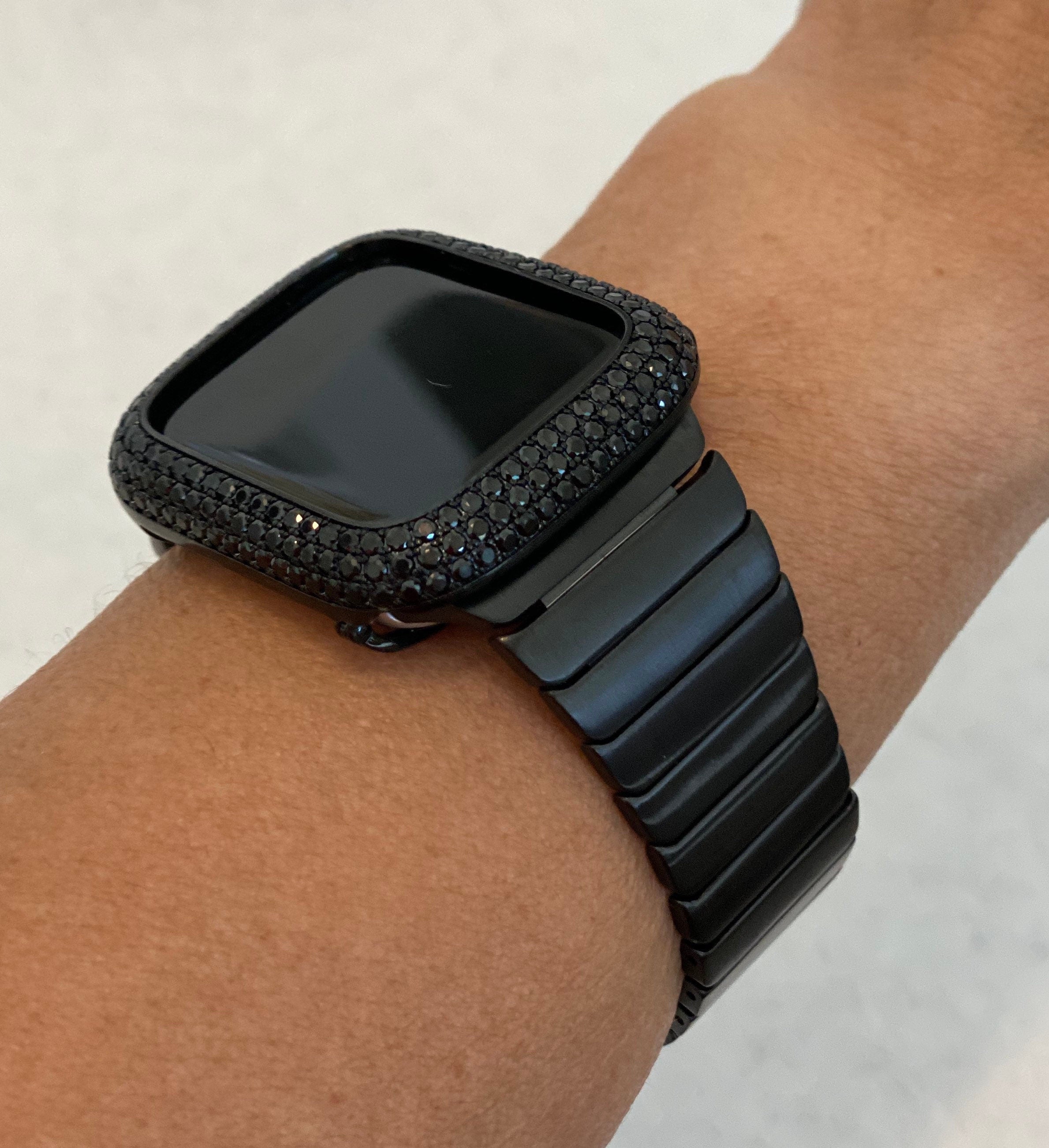 Black Apple Watch Band 49mm Ultra Mens Stainless Steel & or Apple Watc display picture 1