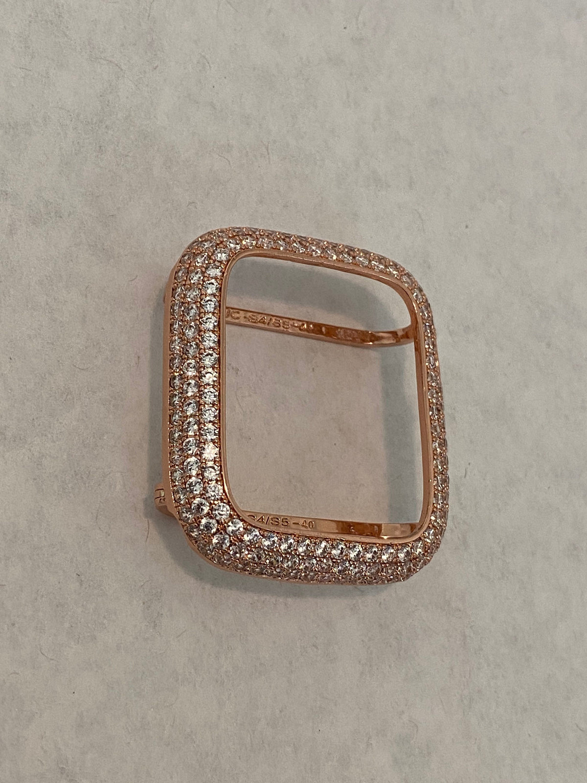 Apple Watch Band Rose Gold Swarovski Crystals & or Apple Watch Cover Lab Diamond Bezel Case Smartwatch Bumper Case 38-49mm Ultra