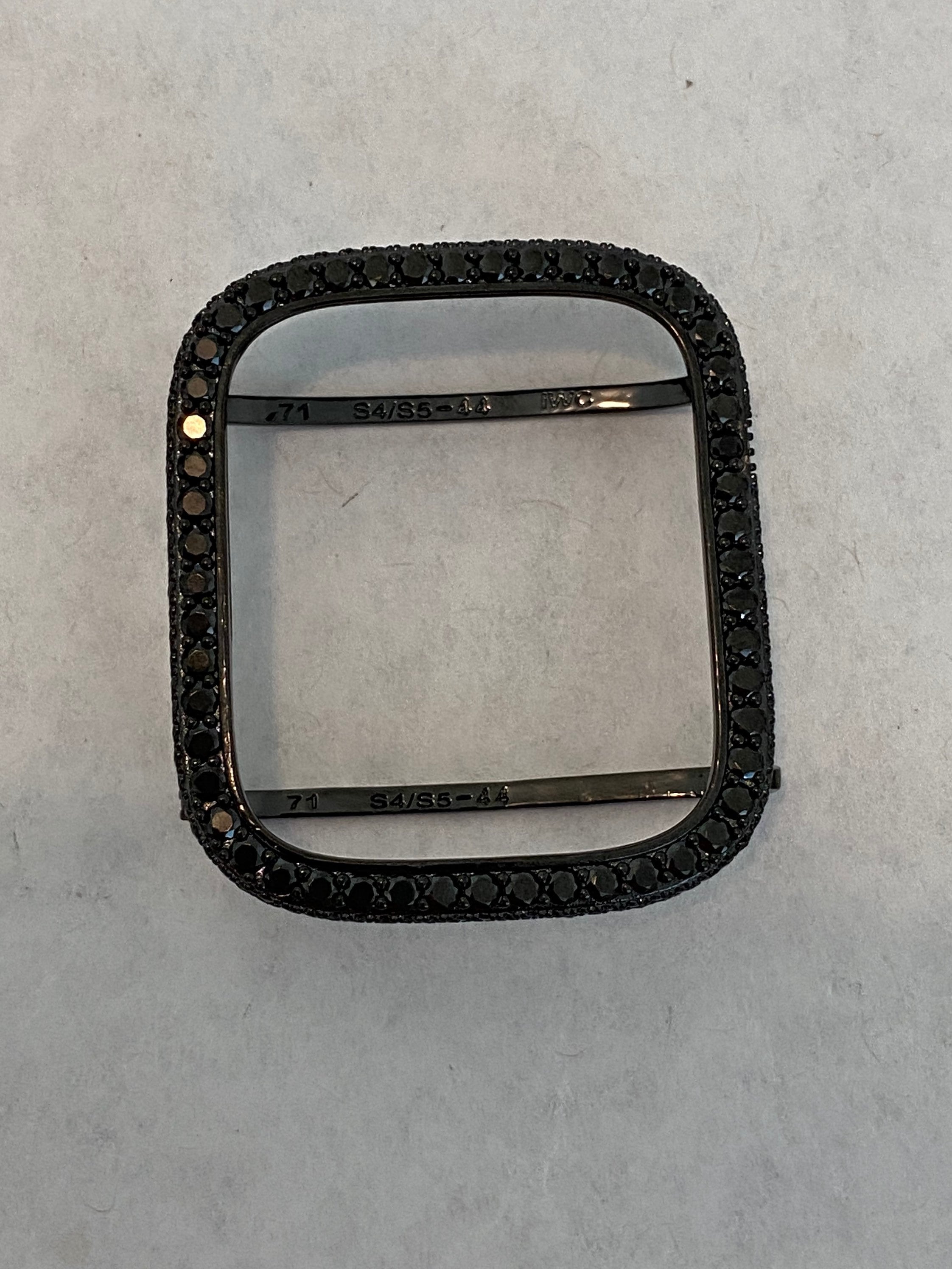Apple Watch Band Black Stainless Steel & or Apple Watch Cover Lab Diamond Bezel Case 38mm-49mm Ultra Smartwatch Bumper Bling Series 10-11