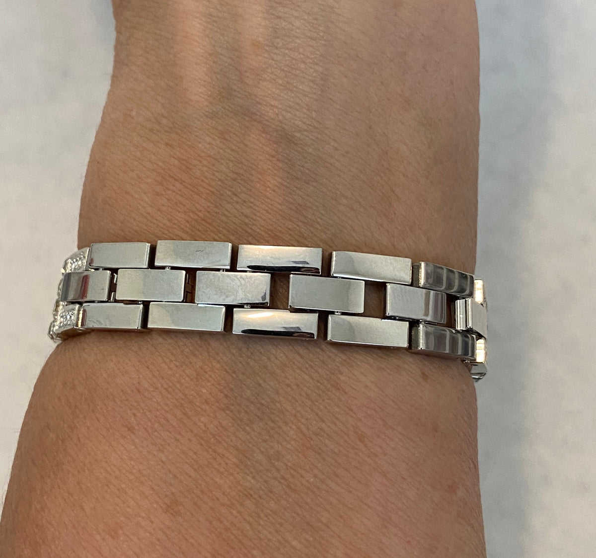 Silver Apple Watch Band Bracelet Womens Swarovski Crystals & or Apple Watch Case Lab Diamond Bezel for Iphone Watch 38mm-49mm Ultra Bling
