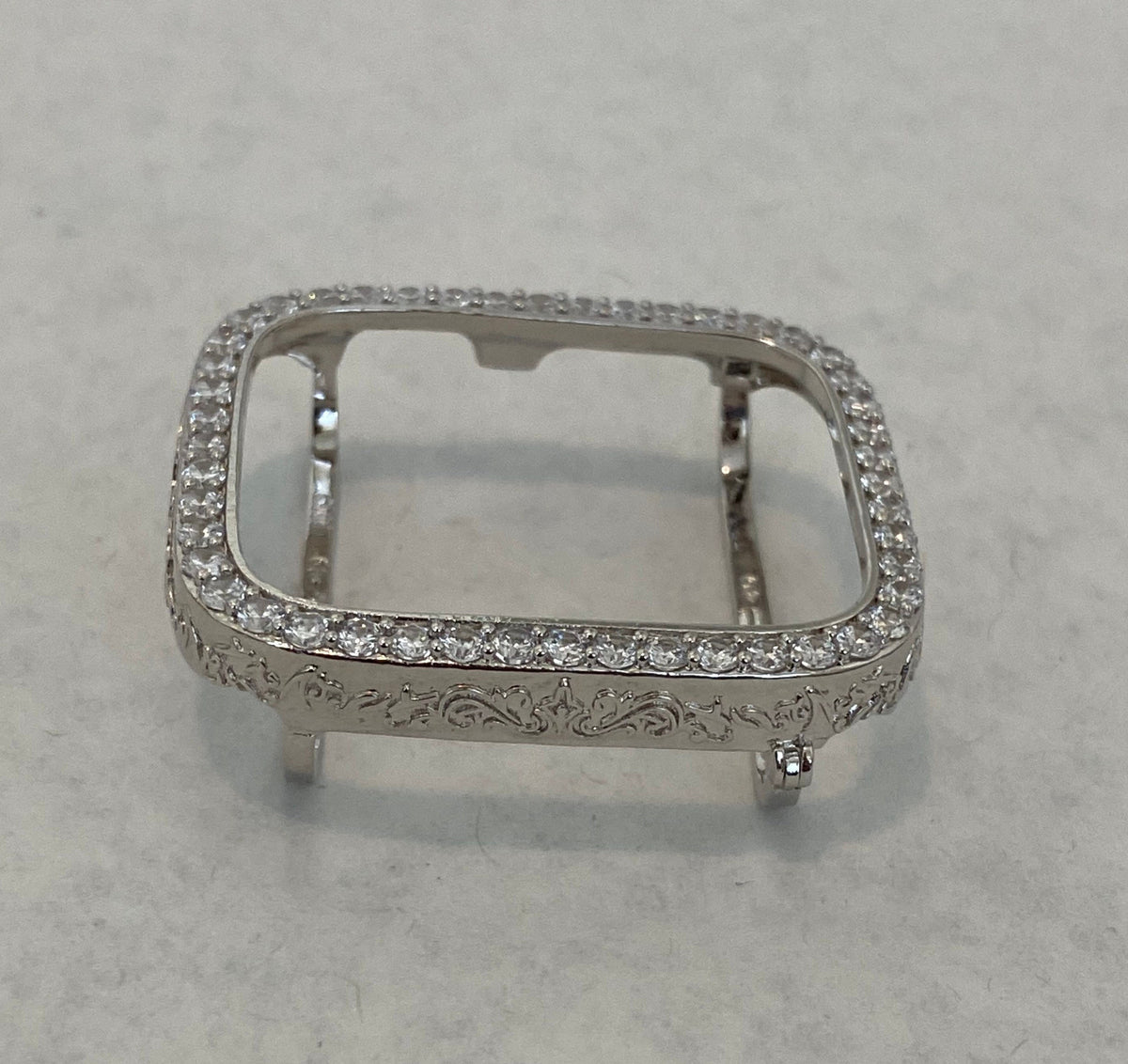 Apple Watch Cover Womens Lab Diamond Bezel Silver Apple Watch Case Protective Bumper 40mm 44mm Bling Iwatch Candy