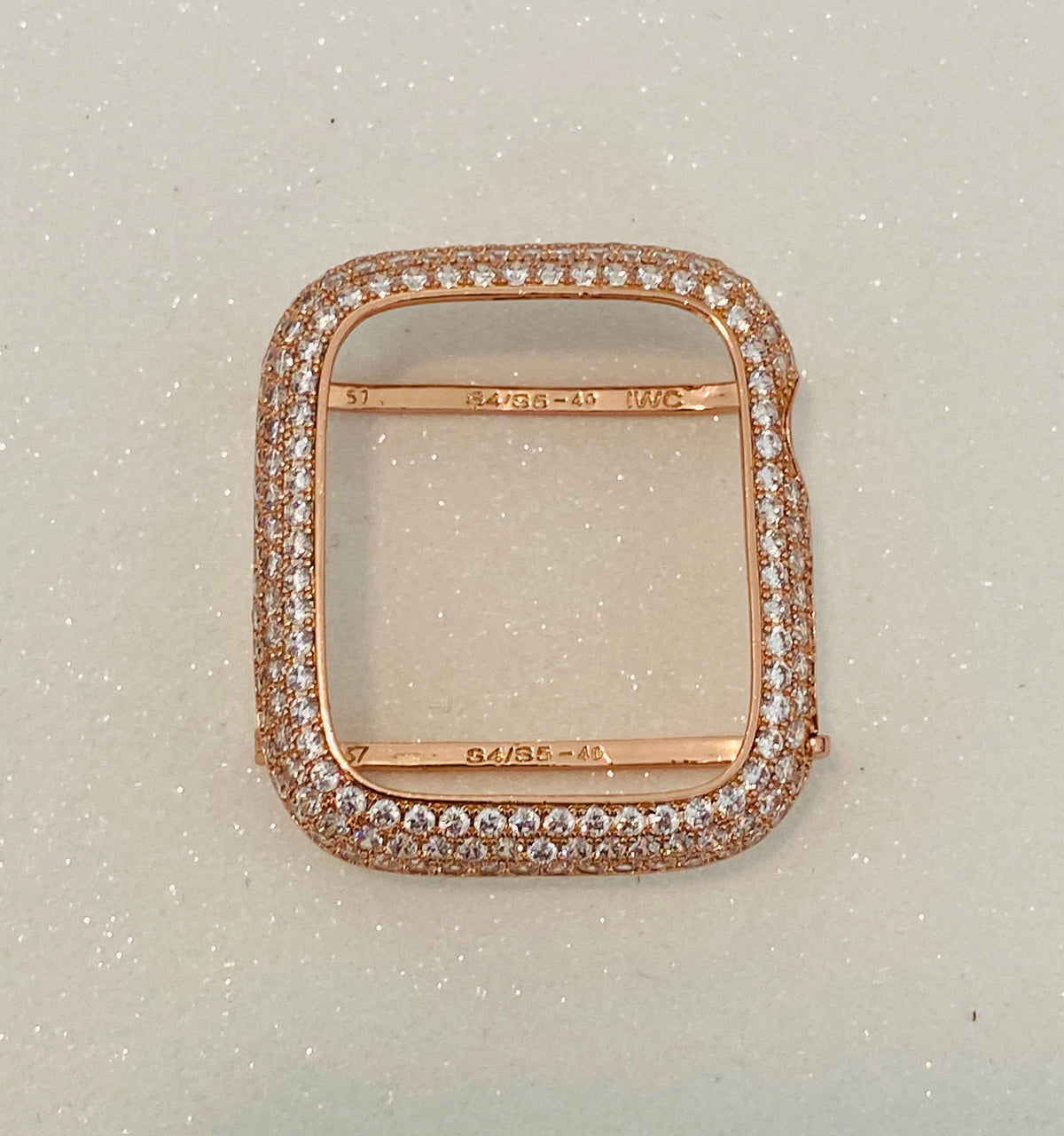 Rose Gold Apple Watch Case 38mm 40mm 41mm 42mm 44mm 45mm 49mm Ultra Apple Watch Cover Lab Diamond Bezel Bling Series 2-11 SE
