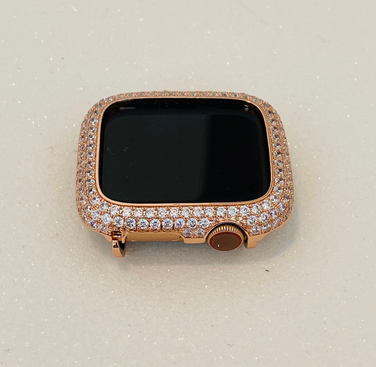 Rose Gold Apple Watch Case 38mm 40mm 41mm 42mm 44mm 45mm 49mm Ultra Apple Watch Cover Lab Diamond Bezel Bling Series 2-11 SE