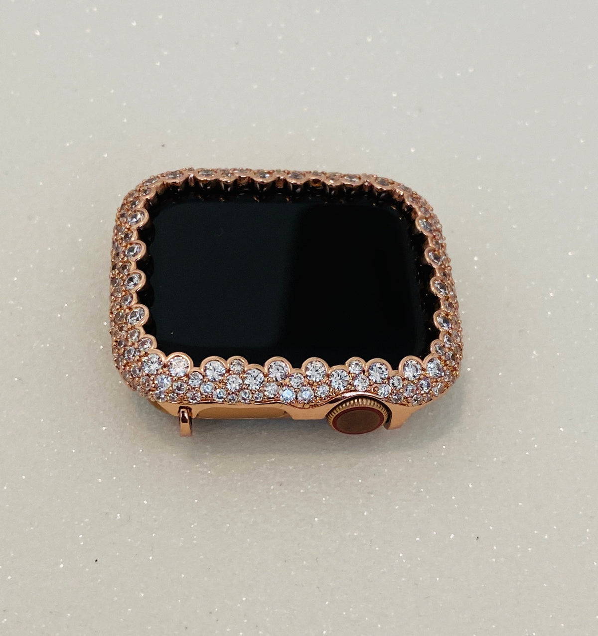 Series 11 Apple Watch Case Woman Rose Gold Lab Diamond Bezel Apple Watch Cover Bumper 38mm-49mm Ultra Iwatch Candy Bling 46mm