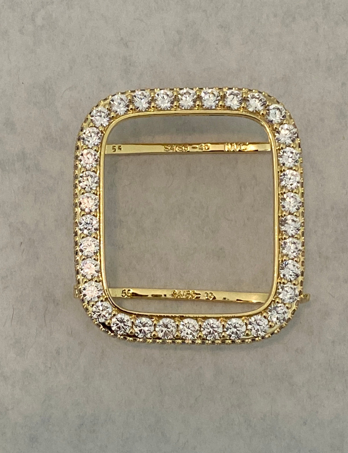 Series 2-9 Apple Watch Band Gold Swarovski Crystals & or Lab Diamond Bezel Cover 38 40 41 42 44 45mm Smartwatch Bumper Bling