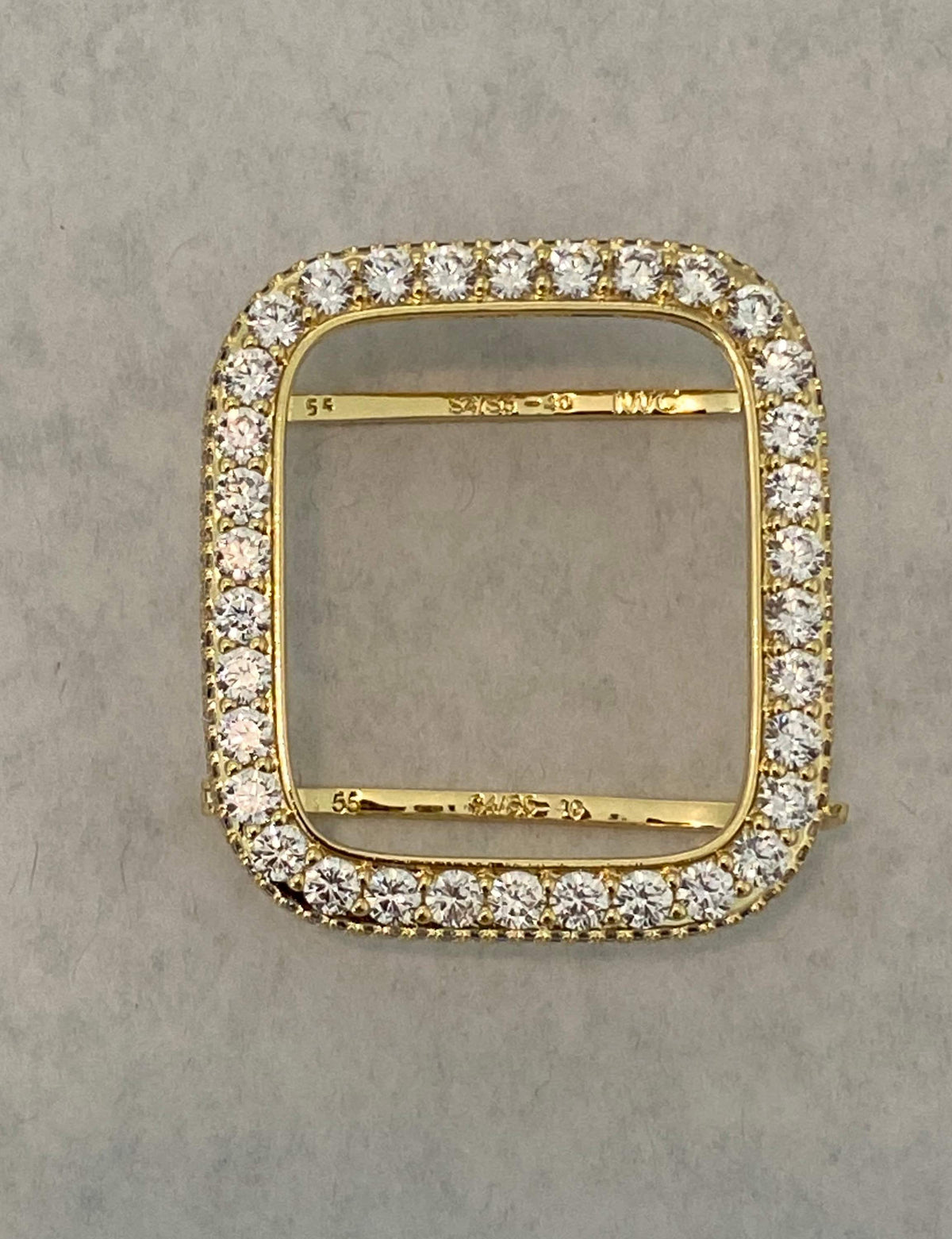 Series 1-8 Apple Watch Band Bezel Cover 41mm 45mm Gold 3.5mm Lab Diamond Case Bumper Smartwatch Bling 38mm-45mm