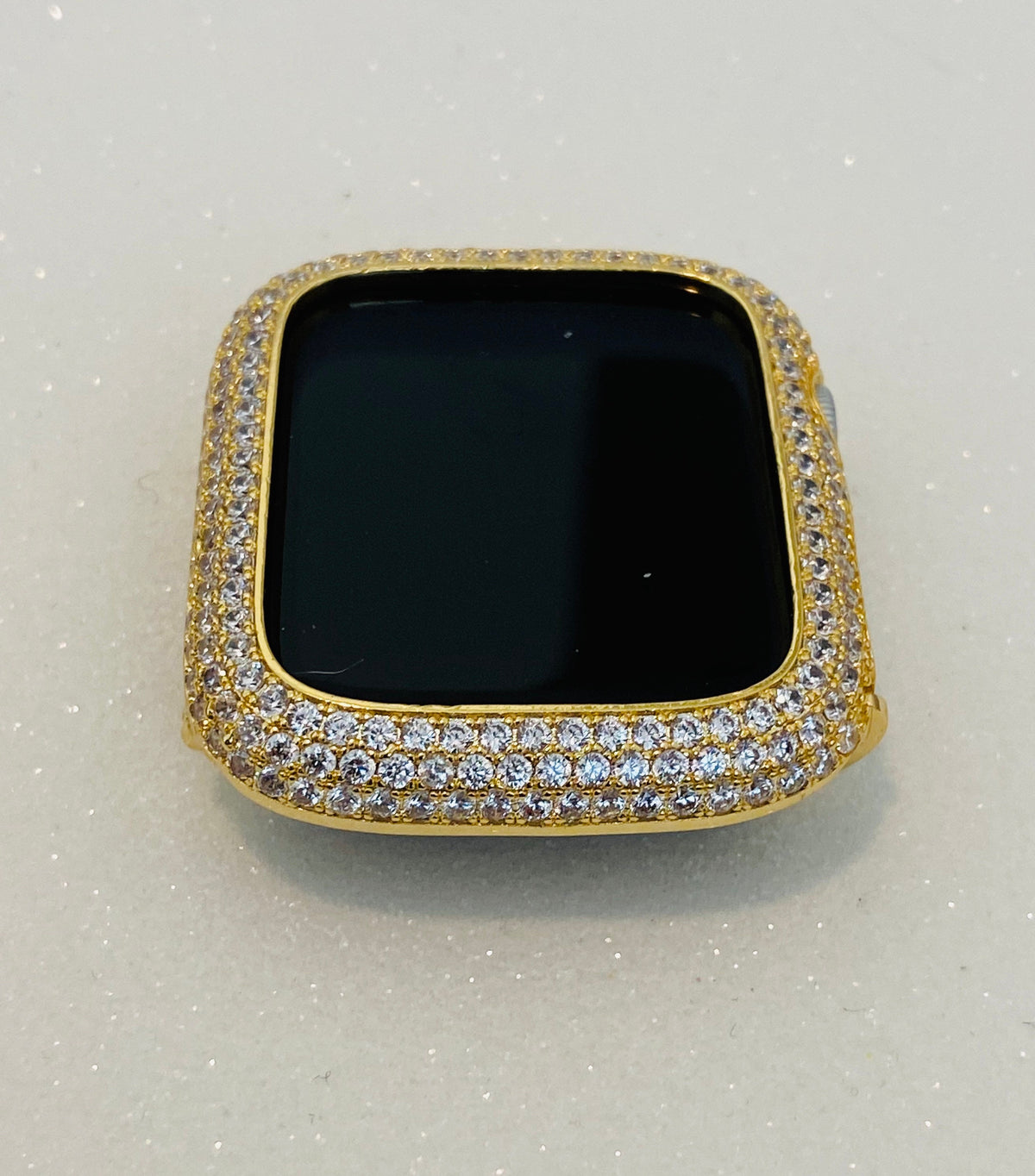 Custom Gold Apple Watch Case Lab Diamond Bezel 38-49mm Ultra Apple Watch Cover Bumper Iwatch Candy Bling Series 2-11 SE Iphone Watch Cover