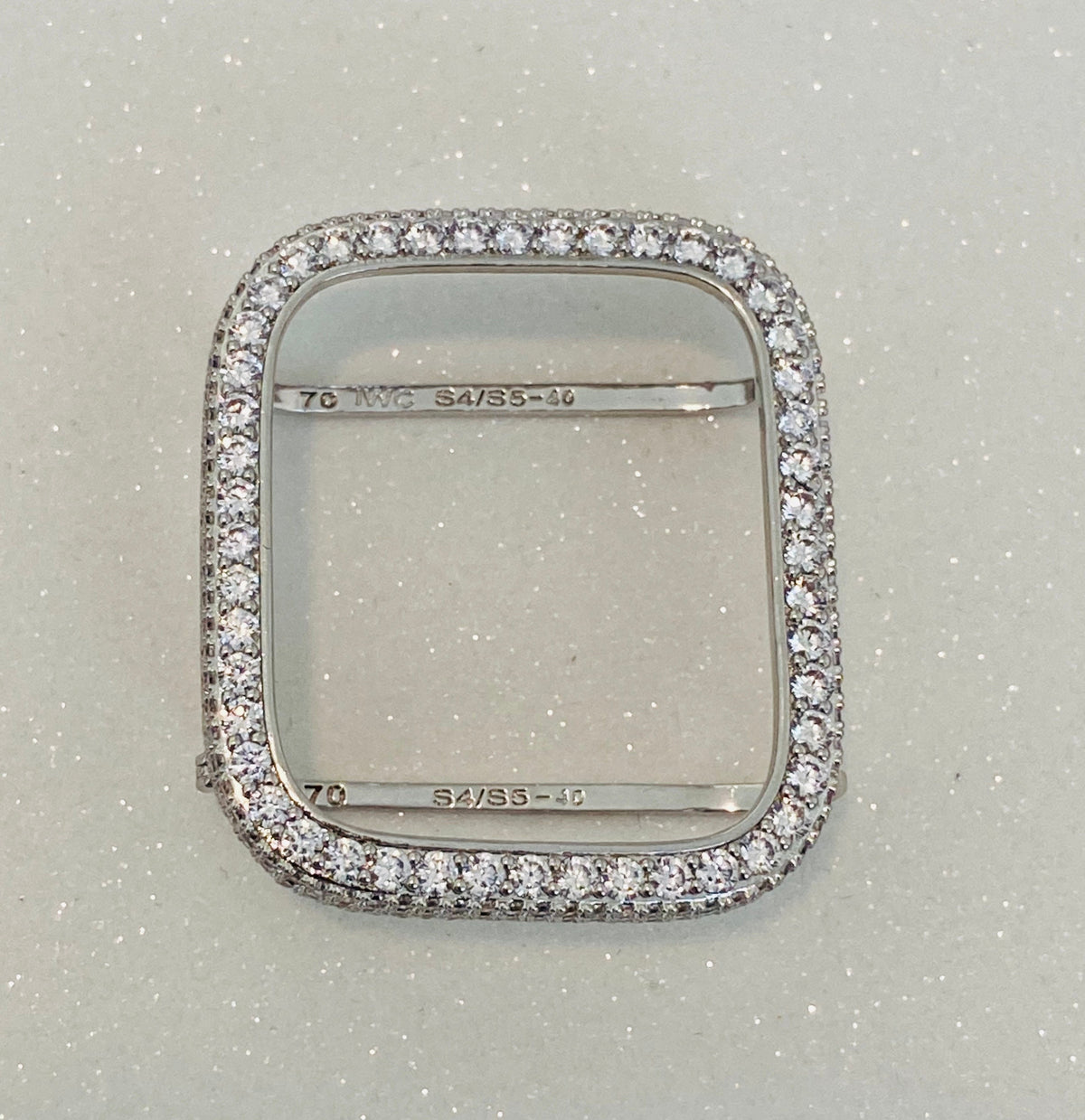 Series 10-11 Apple Watch Cover Silver Lab Diamond Bezel Apple Watch Case Bling 38mm 40mm 41mm 42mm 44mm 45mm 46mm 49mm Iphone Watch Cover