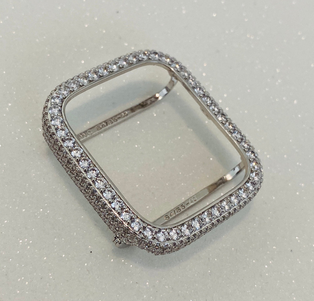 Series 10-11 Apple Watch Cover Silver Lab Diamond Bezel Apple Watch Case Bling 38mm 40mm 41mm 42mm 44mm 45mm 46mm 49mm Iphone Watch Cover
