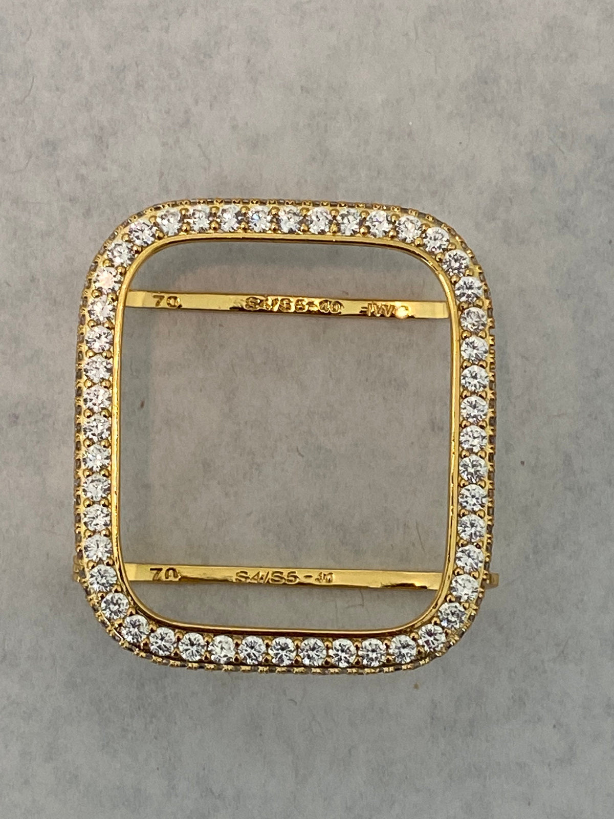 Gold Apple Watch Cover Lab Diamond Bezel Case 42mm 46mm 49mm Ultra Apple Watch Case Bling 38mm 40mm 42mm 44mm Series 2-11