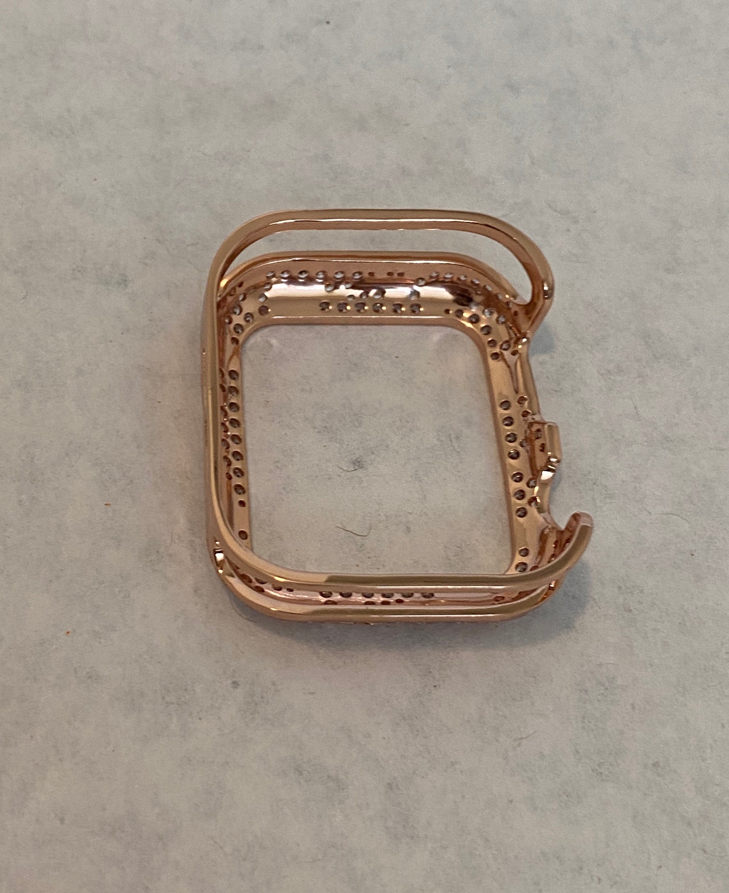 Apple Watch Band Women Rose Gold 38mm 40mm 41mm 42mm 44mm 45mm & or Apple Watch Case Crystal Apple Watch Cover Iwatch Candy Bling