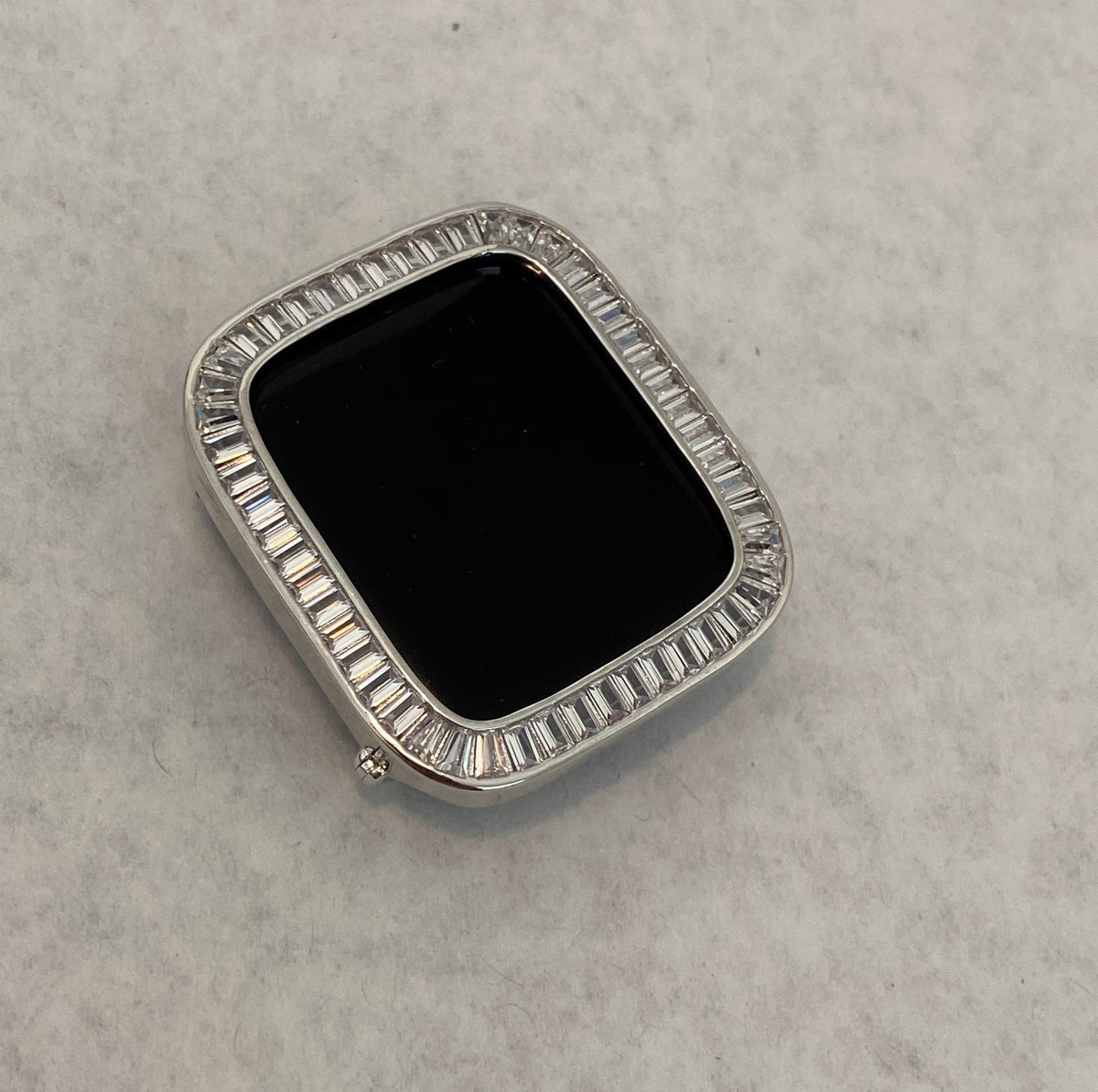 Bling Apple Watch Bezel Cover, Silver Iwatch Case Bling 38mm-46mm, Smartwatch Bumper Series 2-11