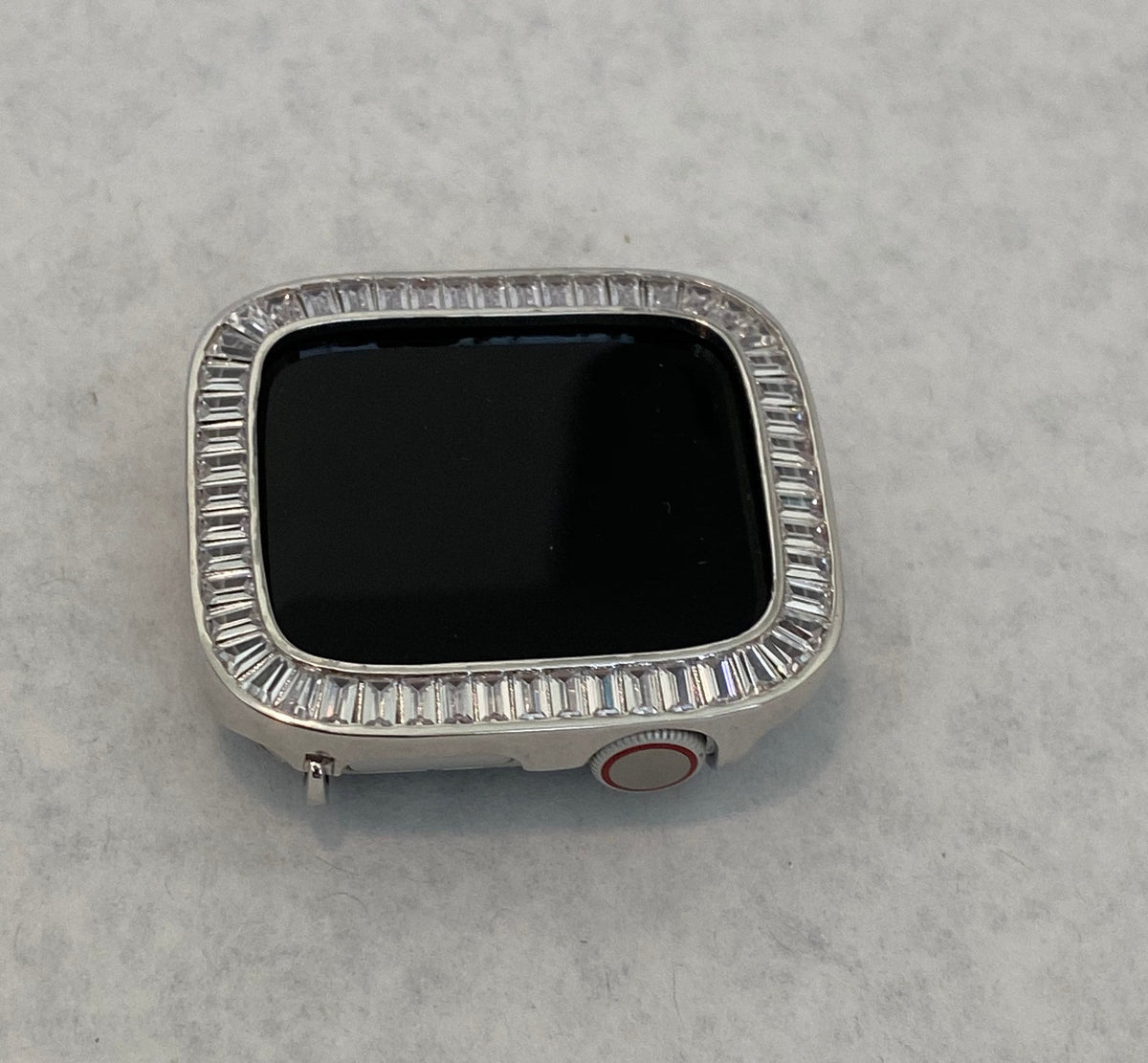 Bling Apple Watch Bezel Cover, Silver Iwatch Case Bling 38mm-46mm, Smartwatch Bumper Series 2-11