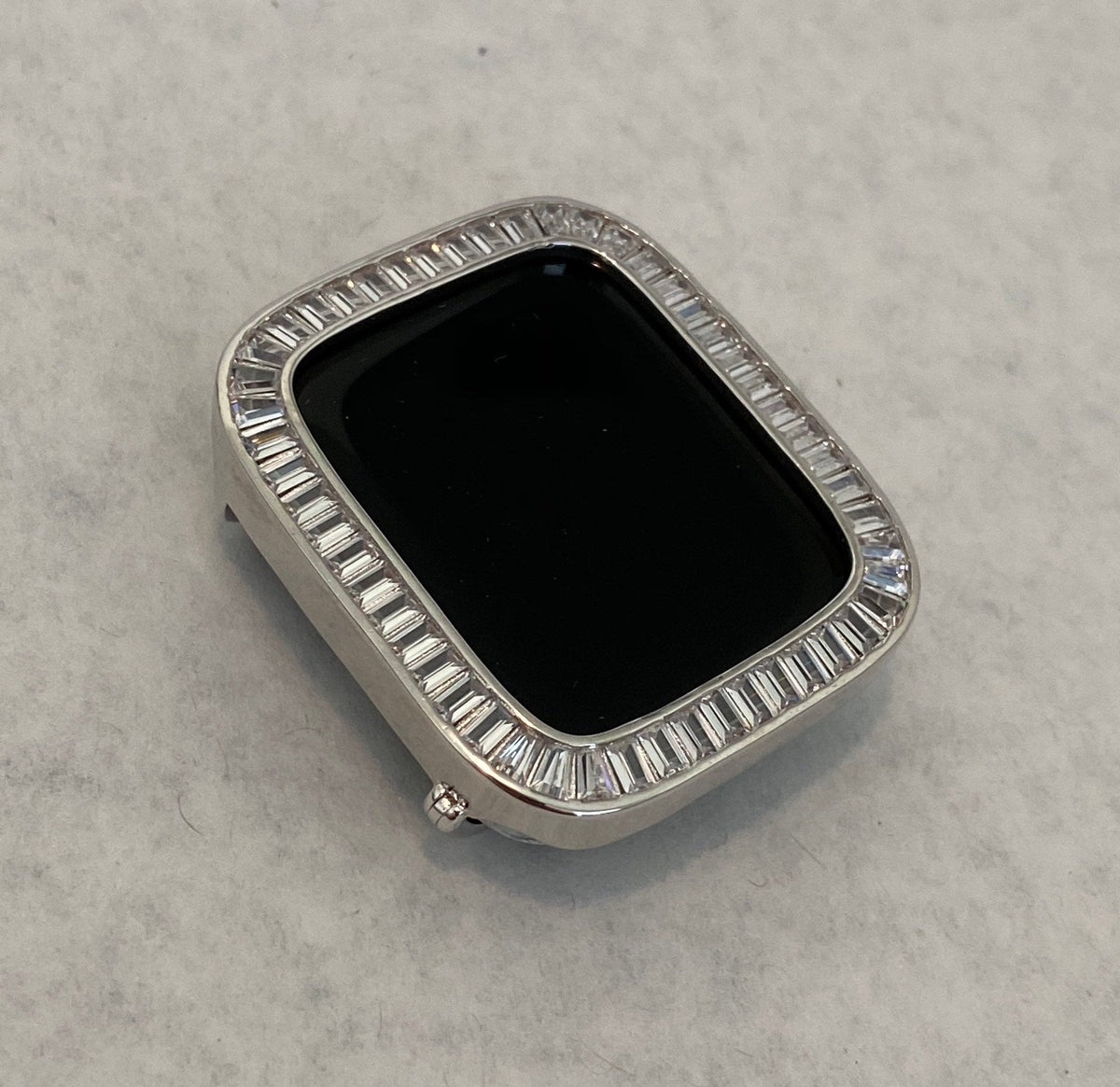 Bling Apple Watch Bezel Cover, Silver Iwatch Case Bling 38mm-46mm, Smartwatch Bumper Series 2-11