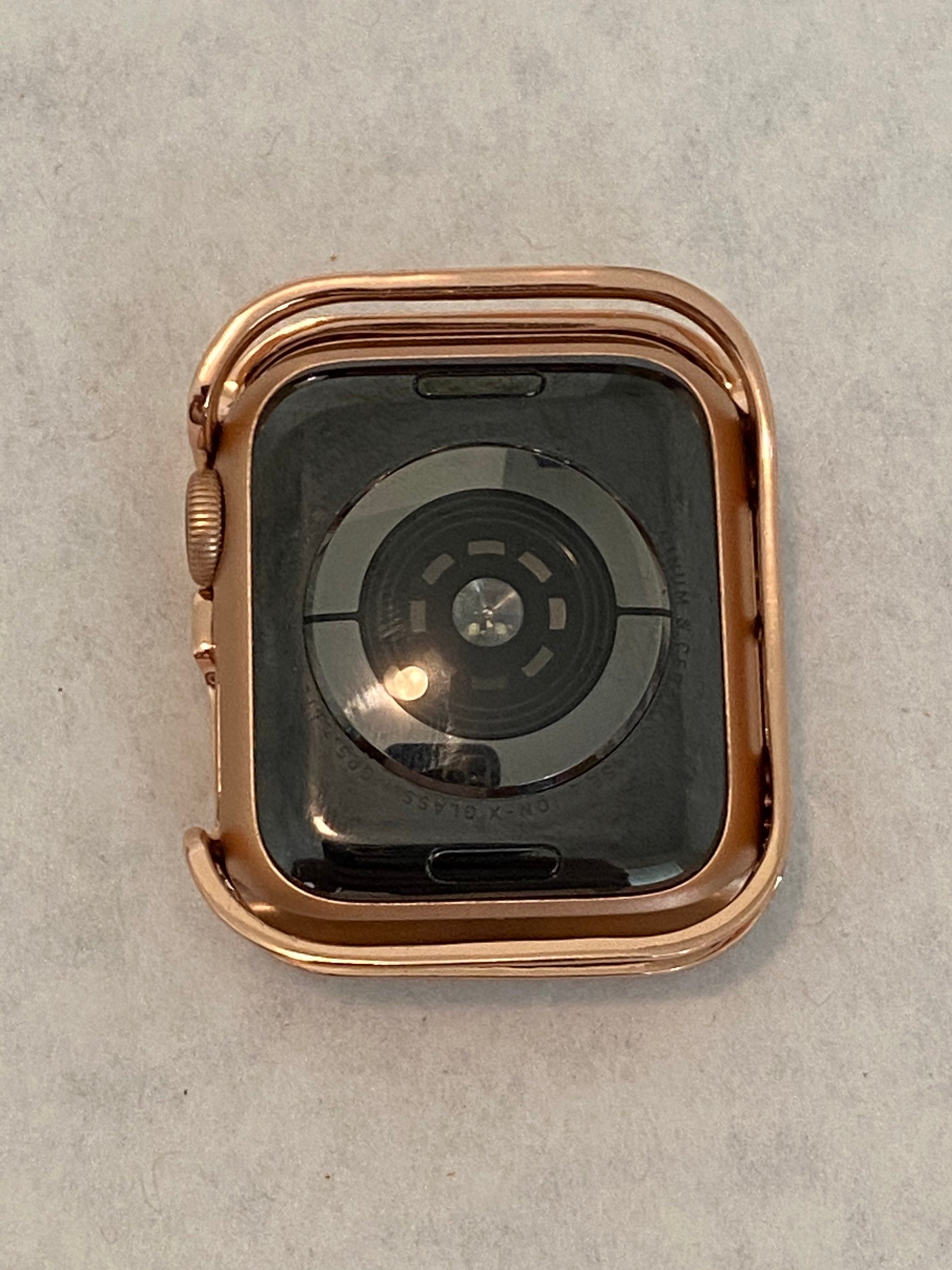 41mm 45mm Apple Watch Bezel Case Rose Gold Metal Iwatch Case Floral Design Swarovski Crystals 38mm 40mm 42mm 44mm Series 2-9 SE