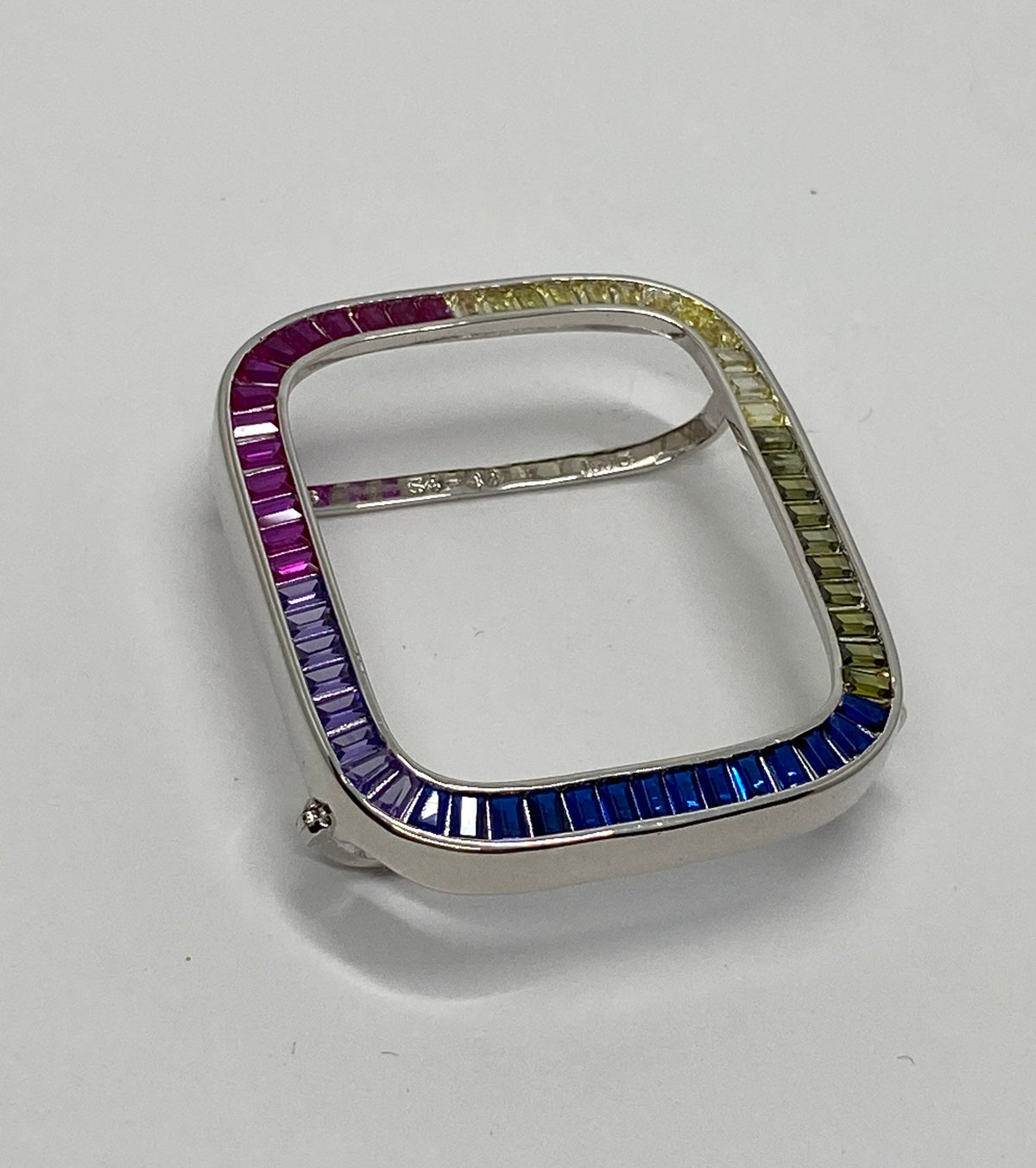 Series 10-11 Custom Rainbow Apple Watch Bezel Cover 42mm 46mm Silver Apple Watch Case Bumper Iwatch Candy Bling Presale
