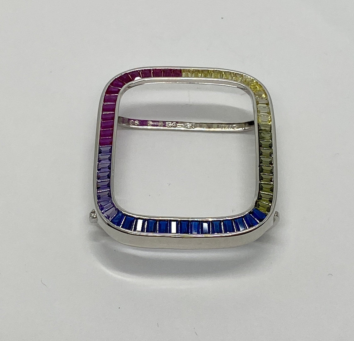 Series 10-11 Custom Rainbow Apple Watch Bezel Cover 42mm 46mm Silver Apple Watch Case Bumper Iwatch Candy Bling Presale