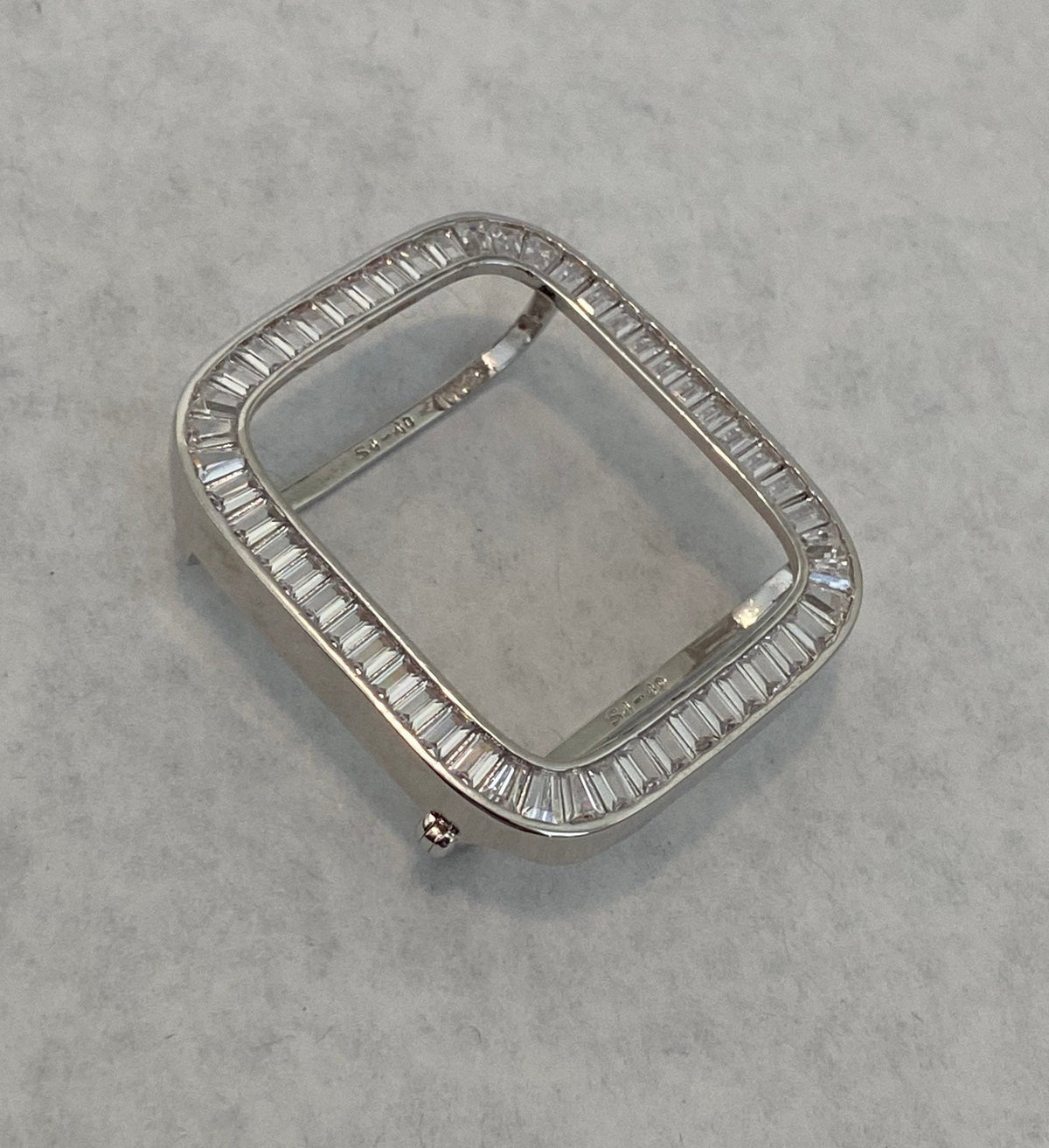 Bling Apple Watch Bezel Cover, Silver Iwatch Case Bling 38mm-46mm, Smartwatch Bumper Series 2-11