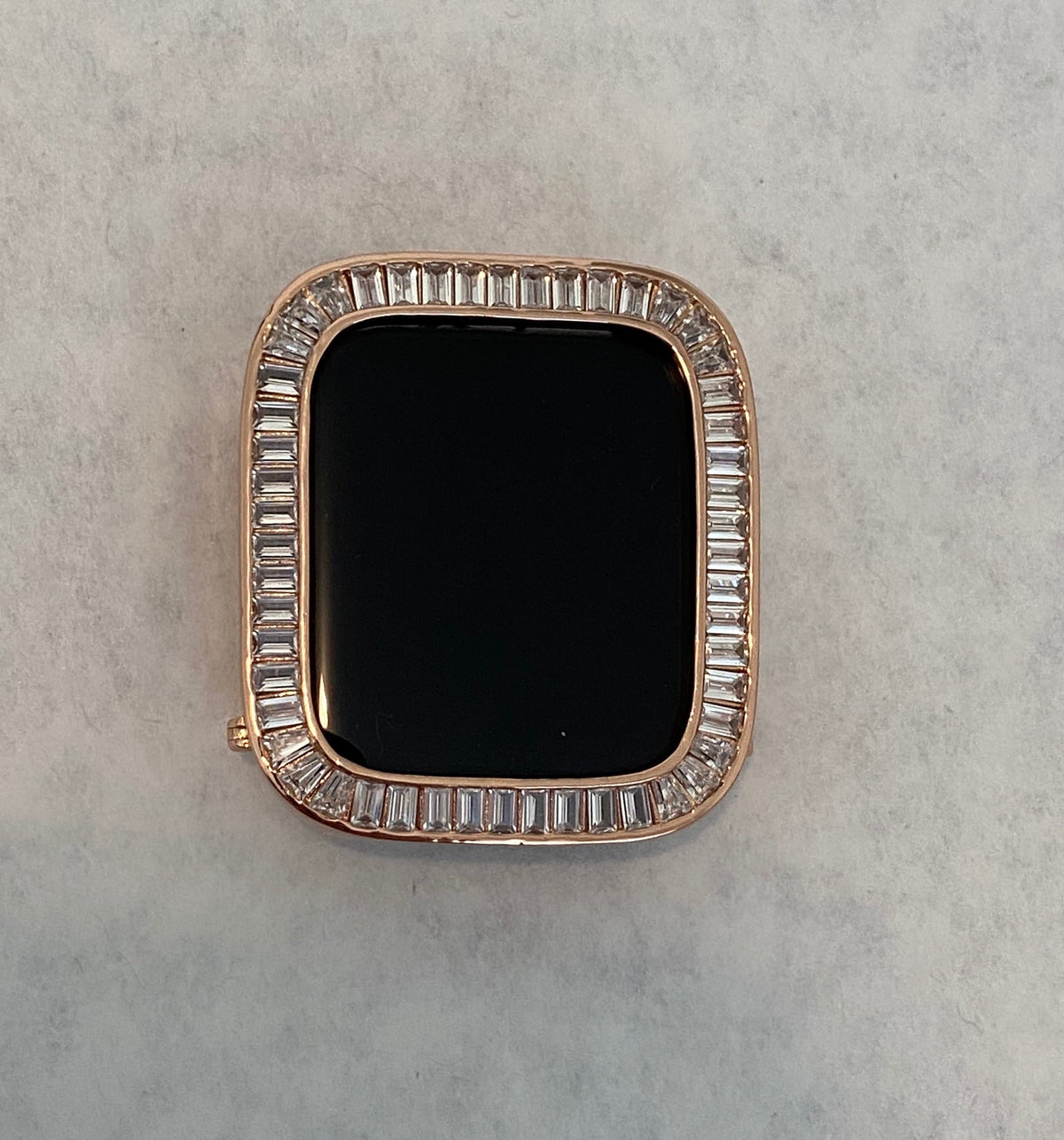 Series 10-12 Apple Watch Case 42mm 46mm Rose Gold Lab Diamond Bezel Apple Watch Cover Iwatch Candy Bumper Bling