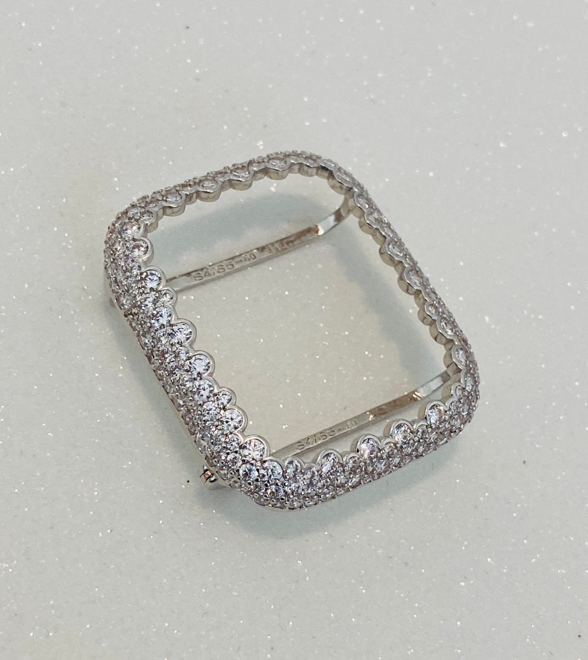 Series 2-11 Bling Apple Watch Band Silver Bracelet Swarovski Crystals & or Apple Watch Cover Lab Diamond Bezel Iphone Watch Case Bling