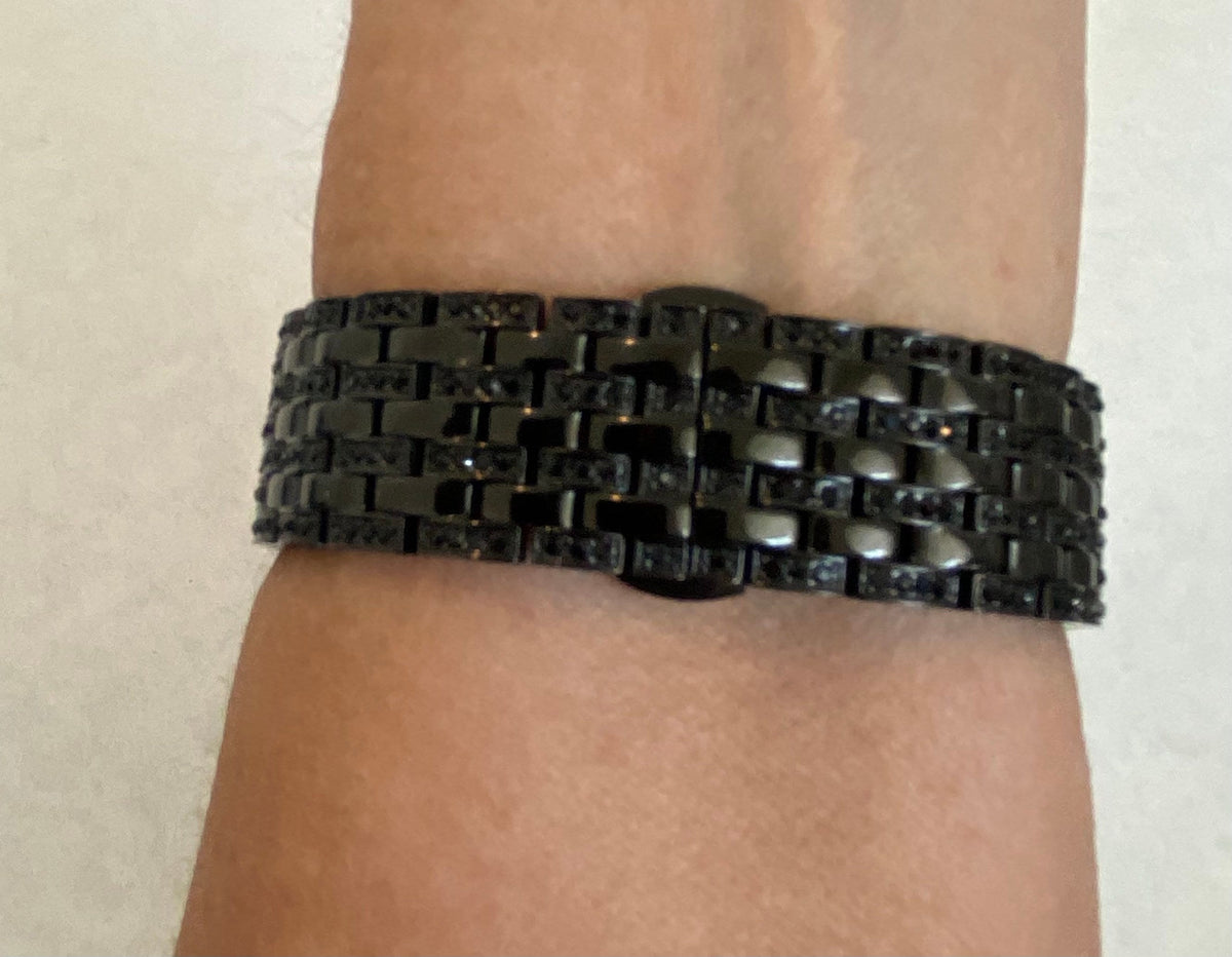 Black Apple Watch Band 49mm Ultra 41mm 45mm Swarovski Crystals & or Apple Watch Cover Lab Diamond Bezel 38mm-49mm Smartwatch Bumper Bling