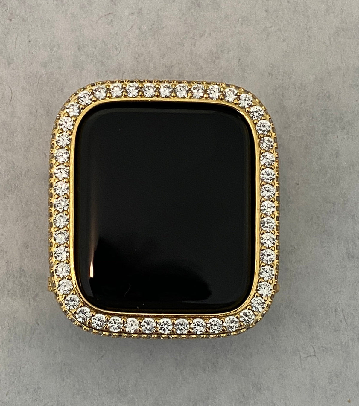 Apple Watch Cover Gold Lab Diamond Bezel For Smartwatch Sparkling Apple Watch Case 38mm-49mm Ultra Series 2-11