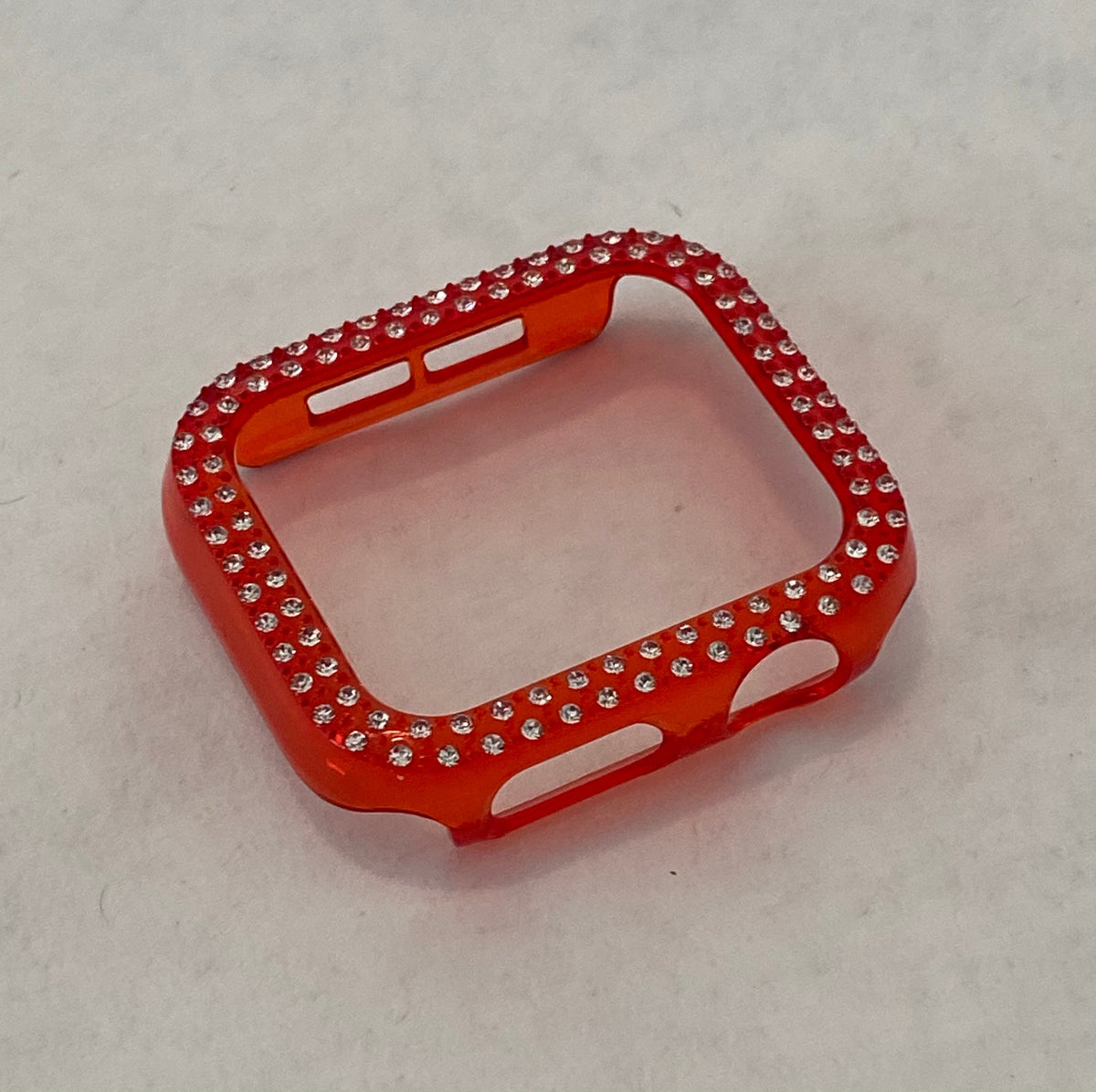 Red Apple Watch Band Cover Bezel Iwatch Case Crystal Faceplate Series 6 SE Iphone Case Bling