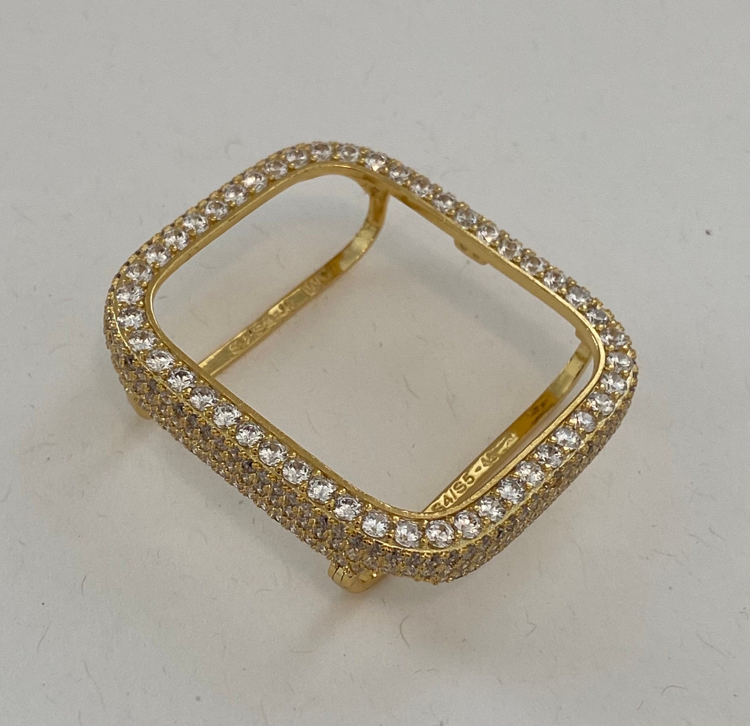 41mm 45mm 49mm Ultra Apple Watch Band Gold Swarovski Crystals & or Apple Watch Case Lab Diamond Bezel 38mm-44mm Apple Watch Cover Bling