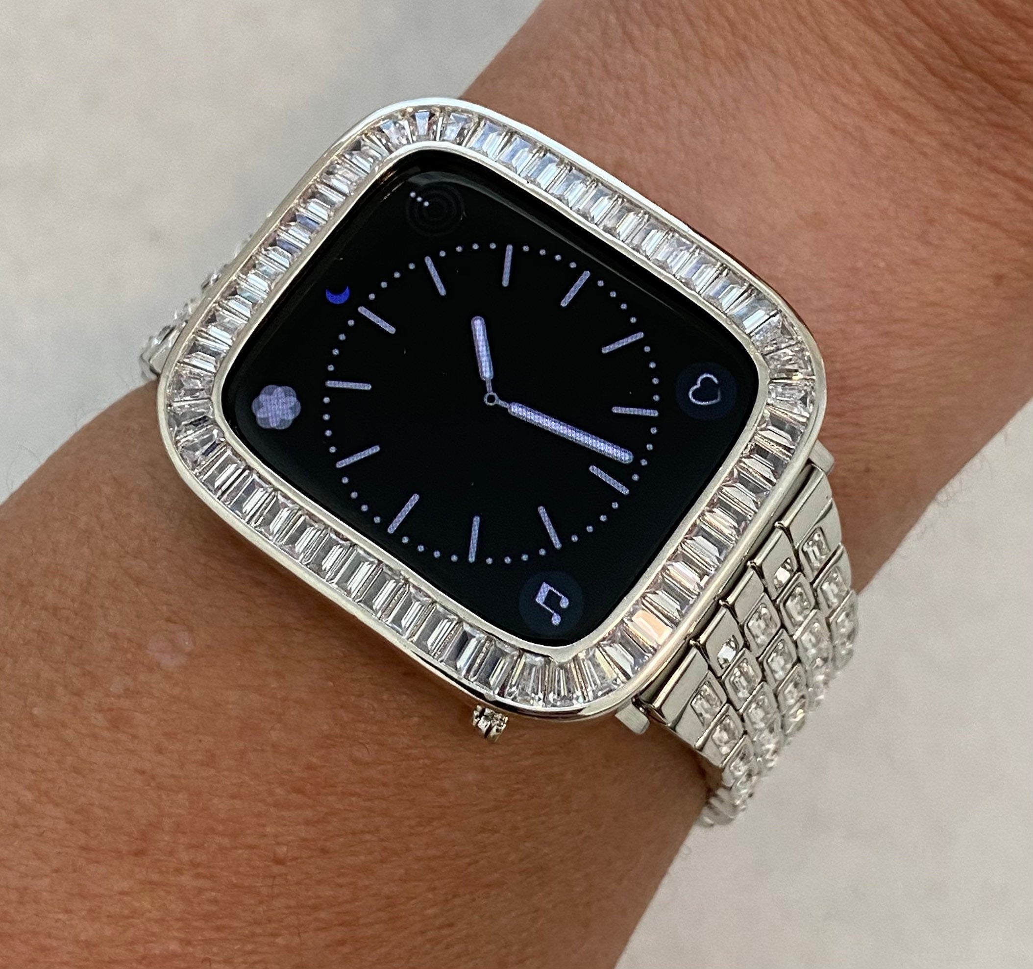 Iwatch Candy - Custom Silver Apple Watch Band Swarovski display picture 1