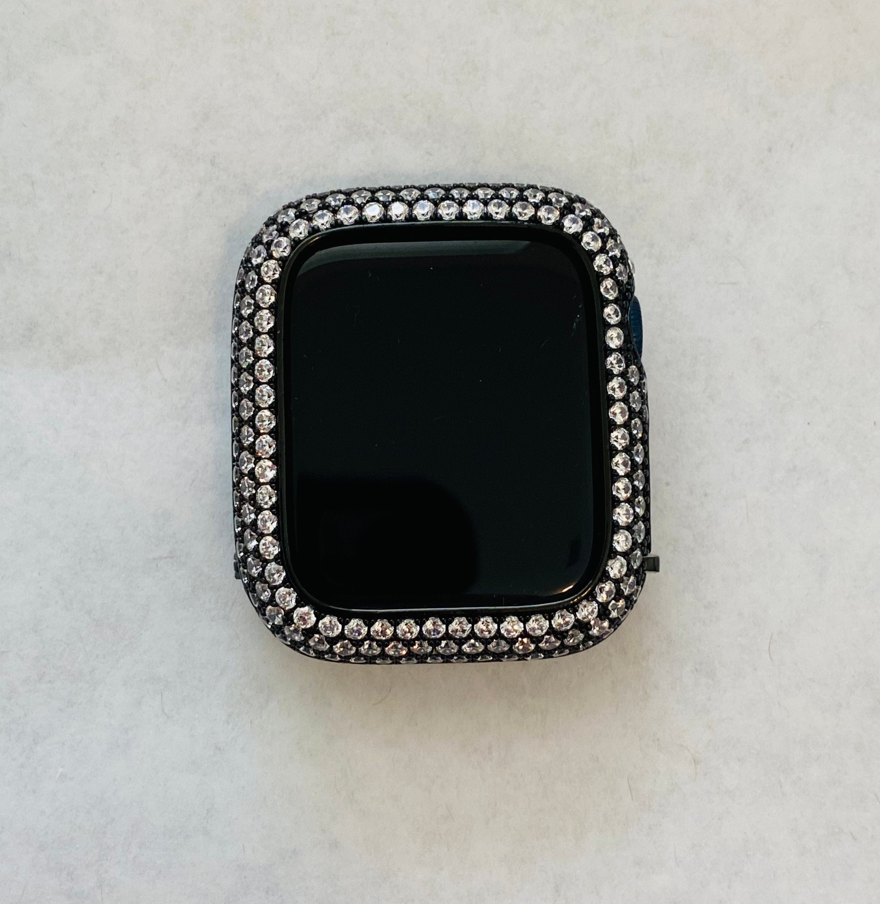 Black Apple Watch Band 49mm Ultra Crystals & or Apple Watch Cover Lab Diamond Bezel Apple Watch Case 38mm-49mm Iwatch Candy Bling Series 11