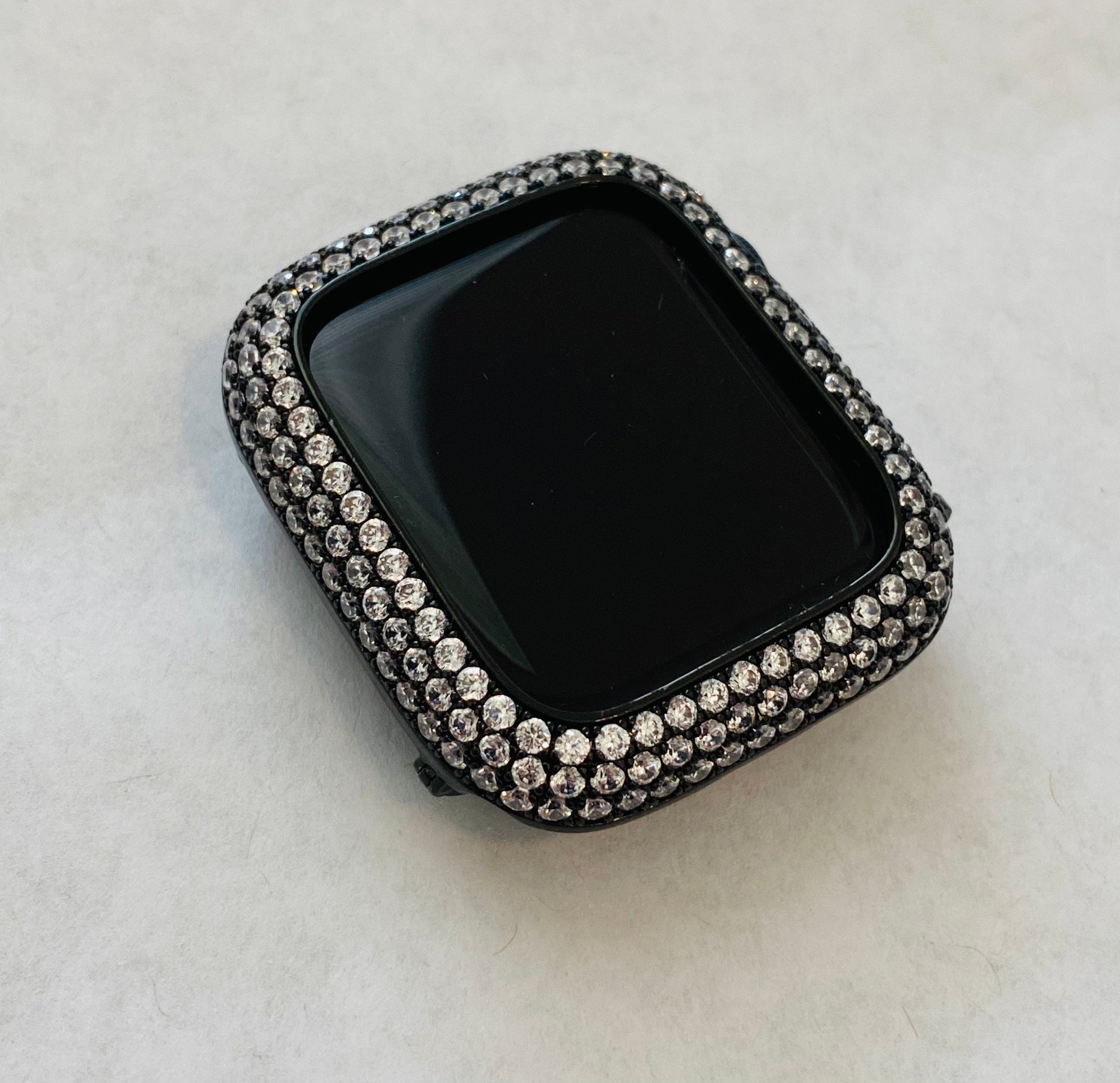 Black Apple Watch Band 49mm Ultra Crystals & or Apple Watch Cover Lab Diamond Bezel Apple Watch Case 38mm-49mm Iwatch Candy Bling Series 11