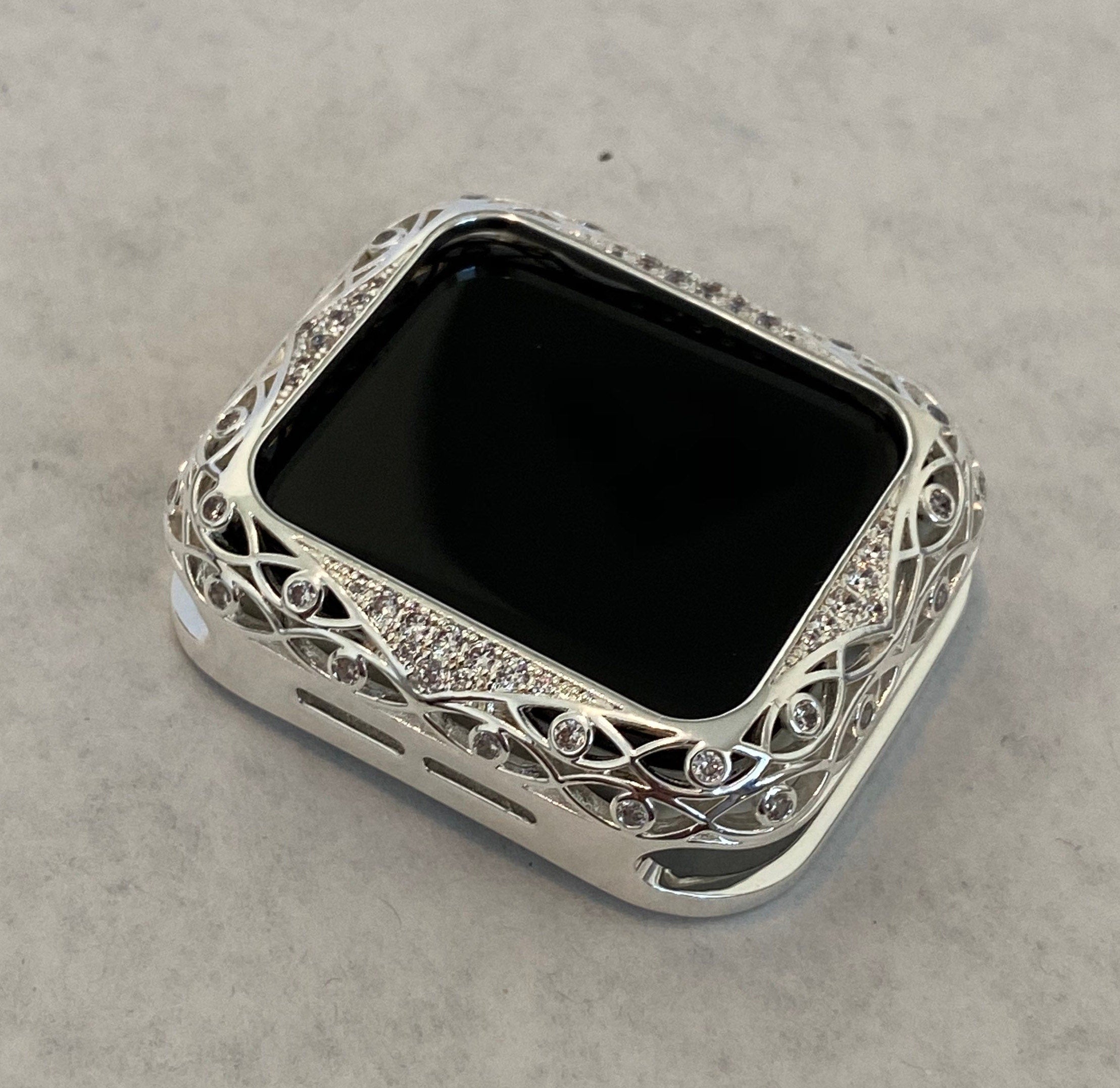 Series 10 Apple Watch Band Women's Silver & or Swarovski Crystal Apple Watch Case Bumper 38mm-46mm Iphone Watch Cover Iwatch Candy