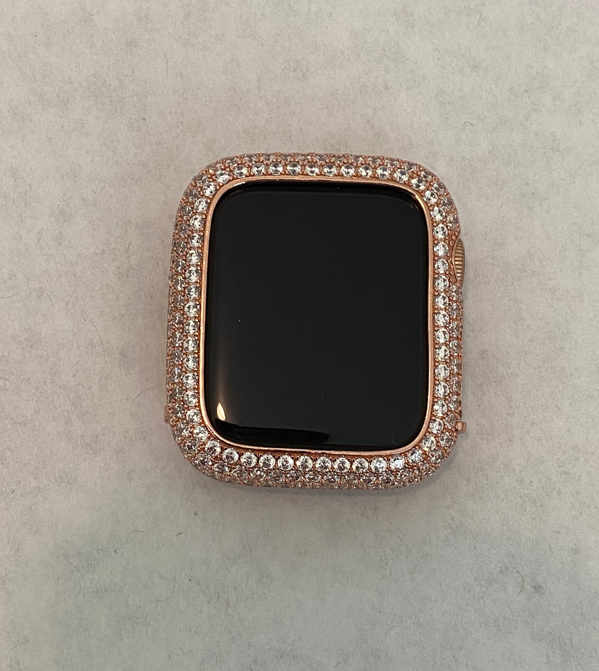 Designer Apple Watch Band 41mm 45mm 49mm Rose Gold Swarovski Crystal & or Apple Watch Case Lab Diamond Bezel Cover Smartwatch Bumper 38-44mm