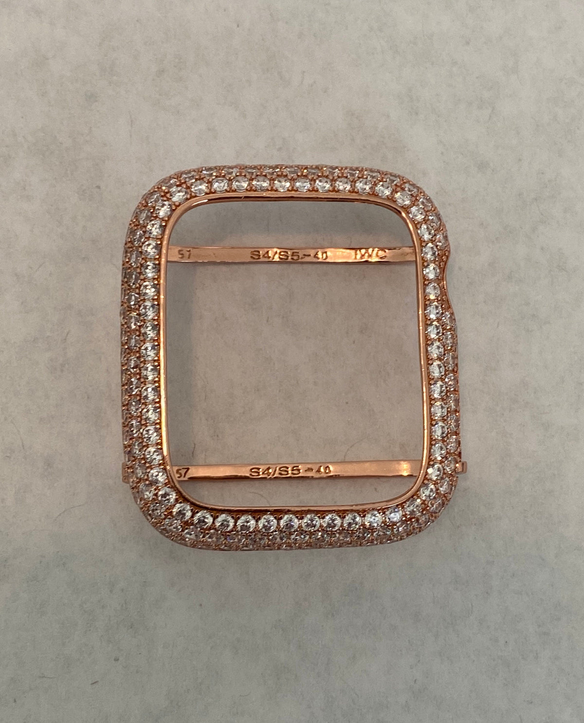 Designer Apple Watch Band 41mm 45mm 49mm Rose Gold Swarovski Crystal & or Apple Watch Case Lab Diamond Bezel Cover Smartwatch Bumper 38-44mm