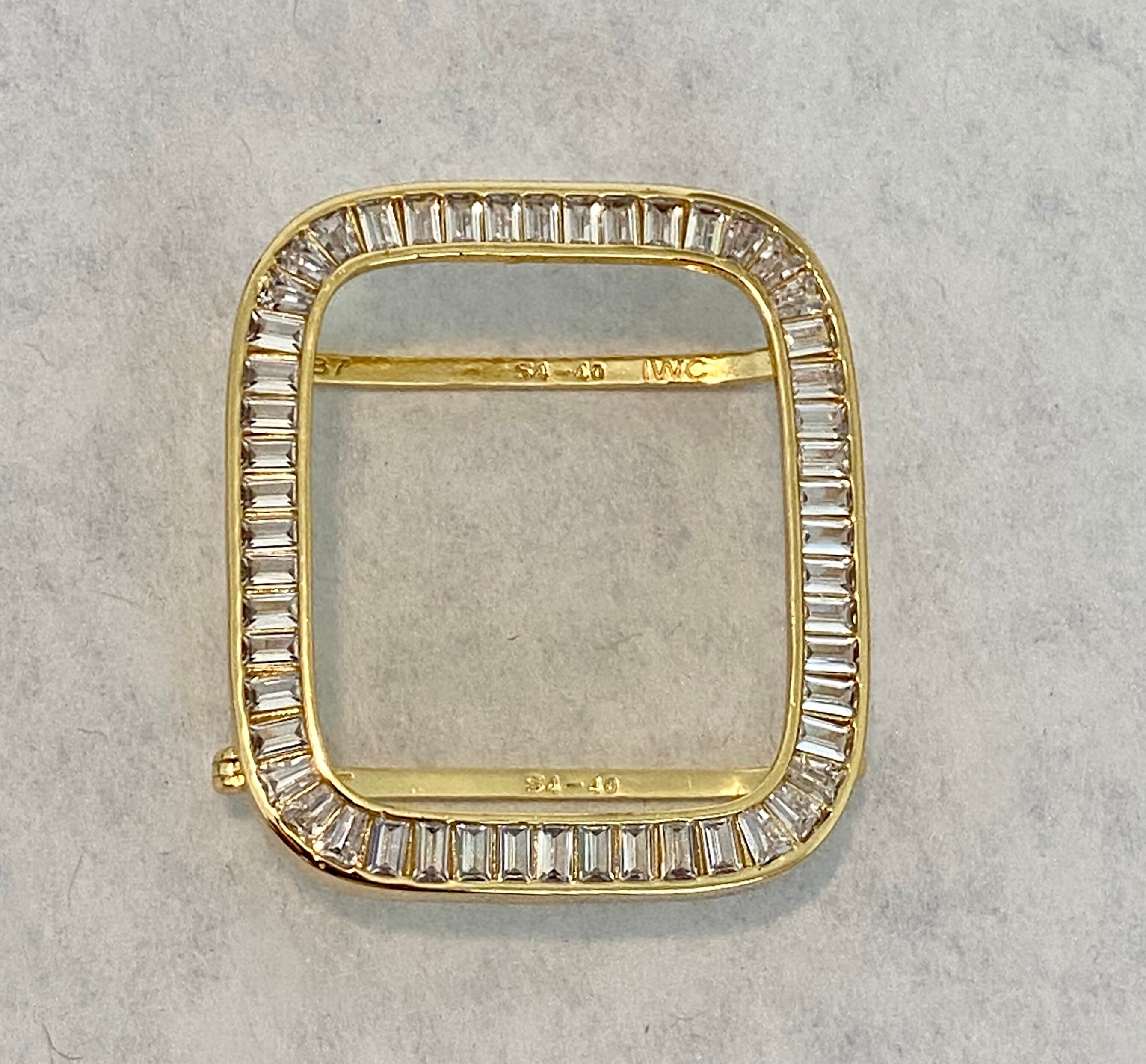 Gold Apple Watch Band 40mm Woman Silver & or Lab Diamond Bezel Cover 38mm 42mm 44mm Iwatch Bling Custom Handmade