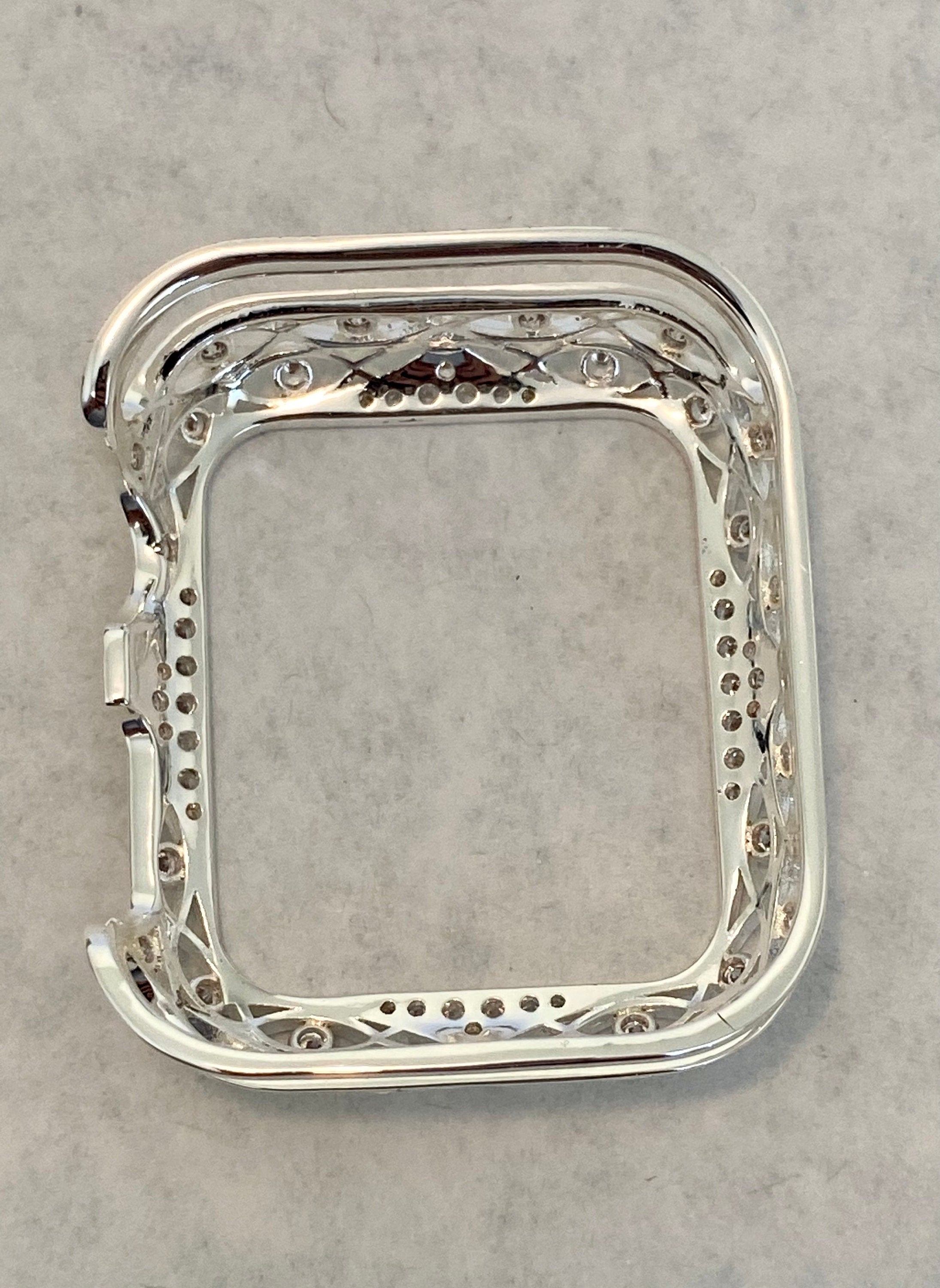 Series 2-11 Apple Watch Band Women Silver Swarovski Crystal 38mm-46mm & or Apple Watch Cover Swarovski Crystal Apple Watch Case Bling