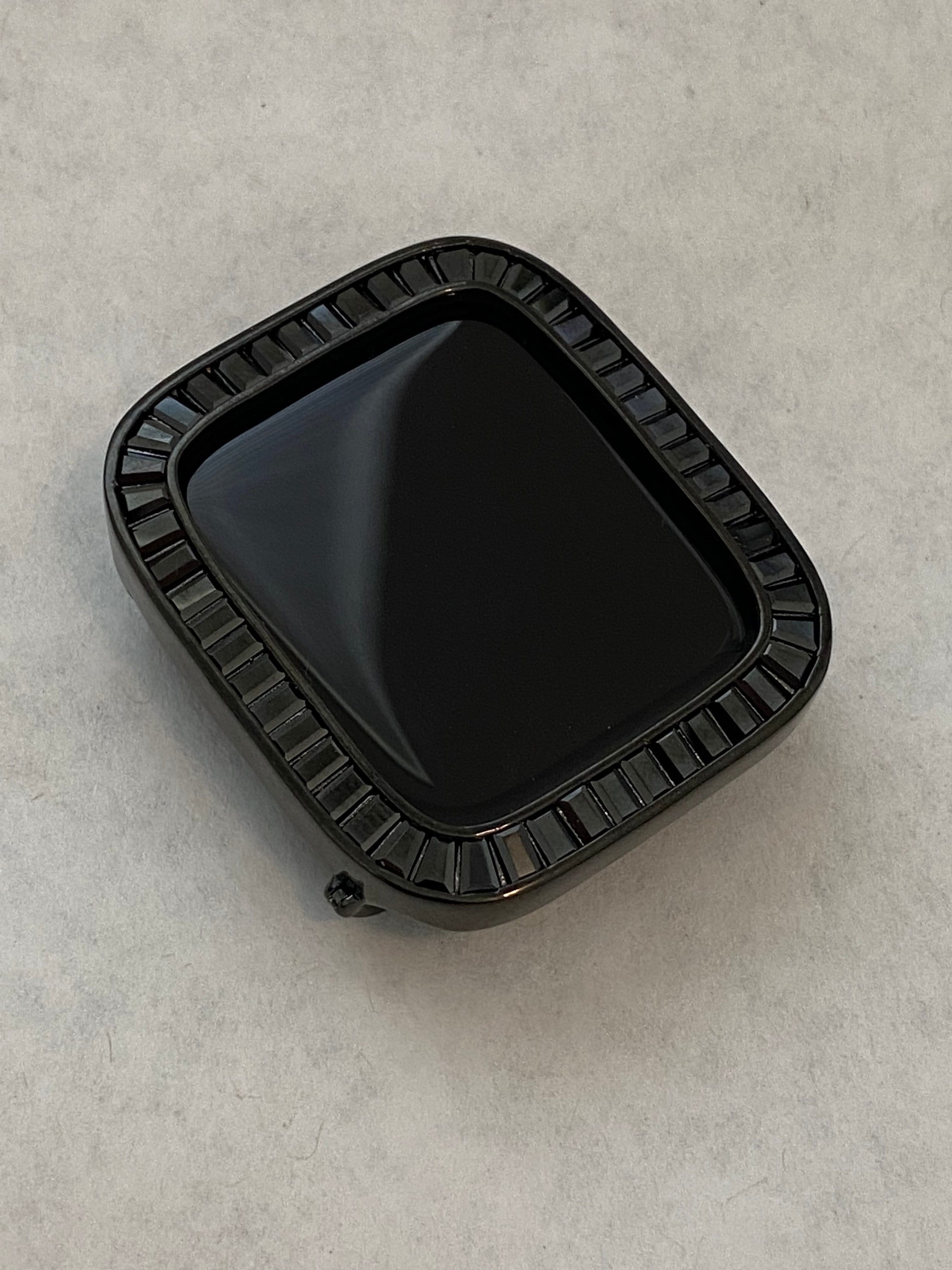 Series 2-10 Apple Watch Band Black on Black Swarovski Crystals & or Apple Watch Cover Lab Diamonds Bezel 38mm-49mm Ultra Bling