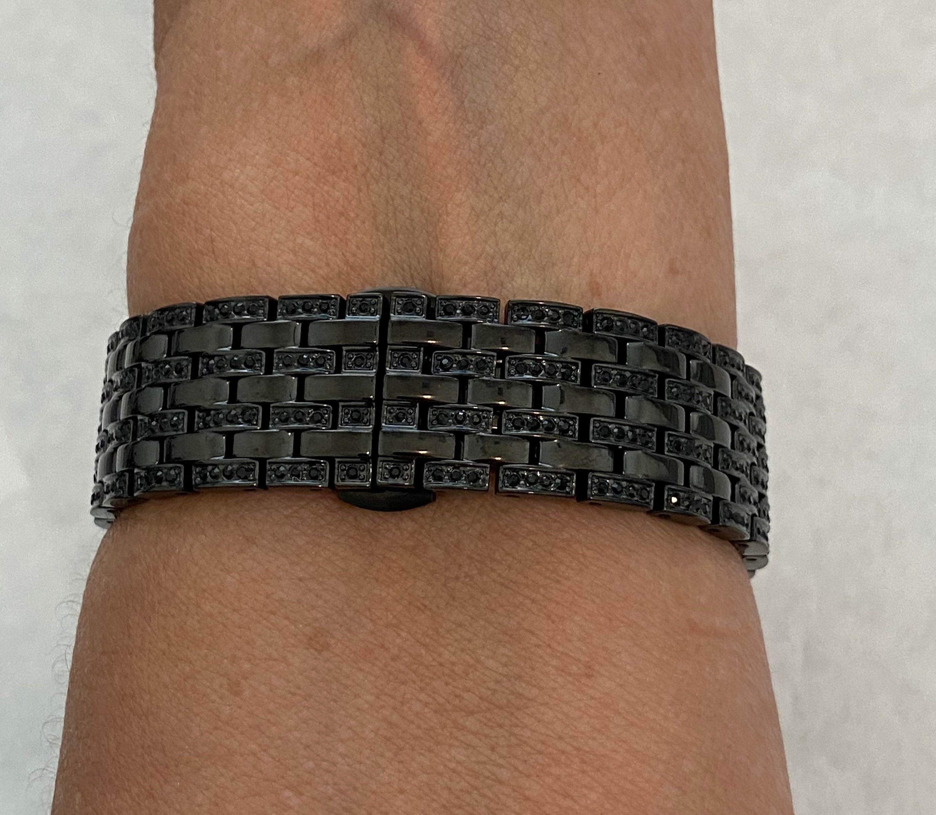 Series 2-10 Apple Watch Band Black on Black Swarovski Crystals & or Apple Watch Cover Lab Diamonds Bezel 38mm-49mm Ultra Bling