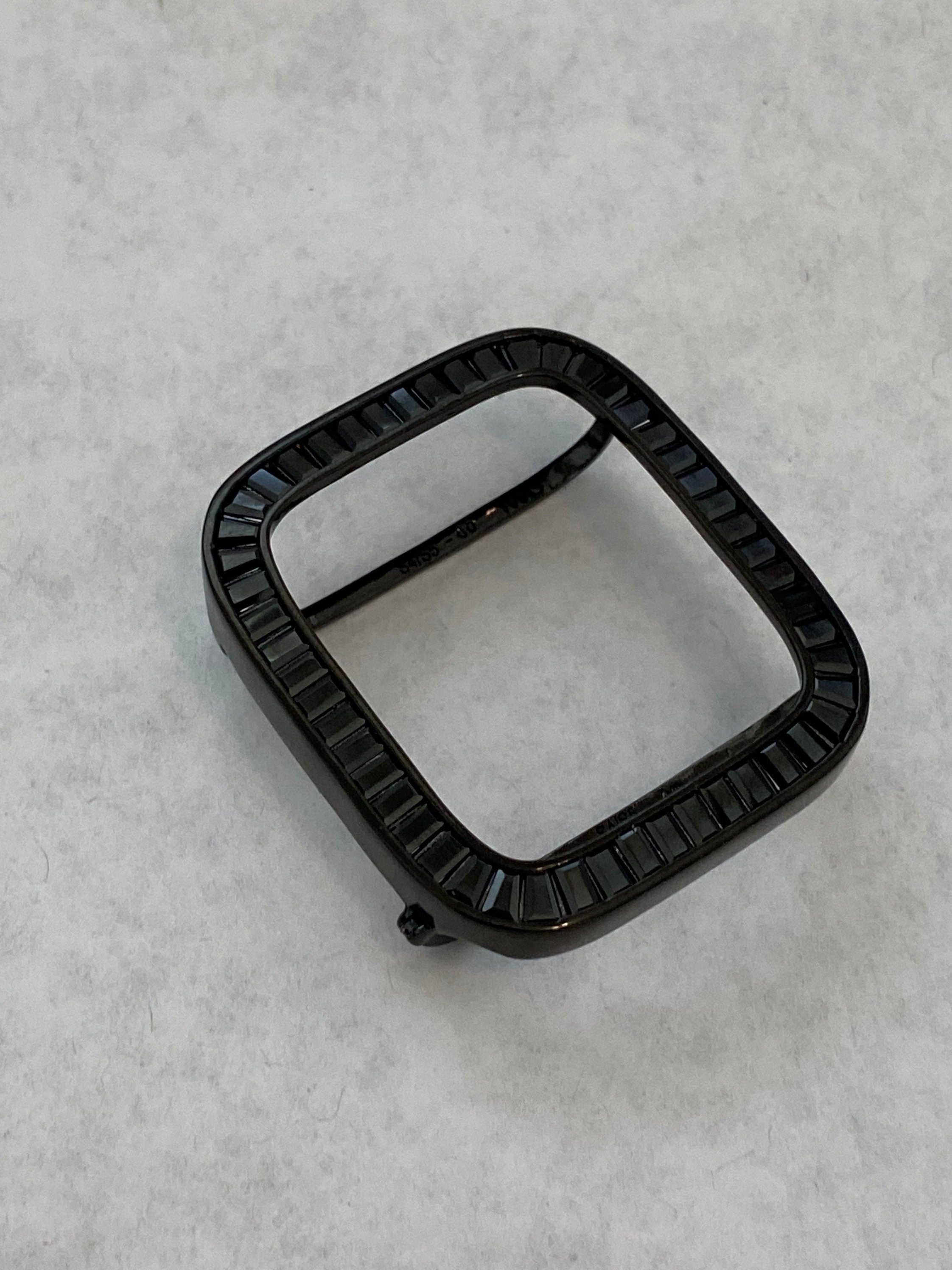 Series 2-10 Apple Watch Band Black on Black Swarovski Crystals & or Apple Watch Cover Lab Diamonds Bezel 38mm-49mm Ultra Bling