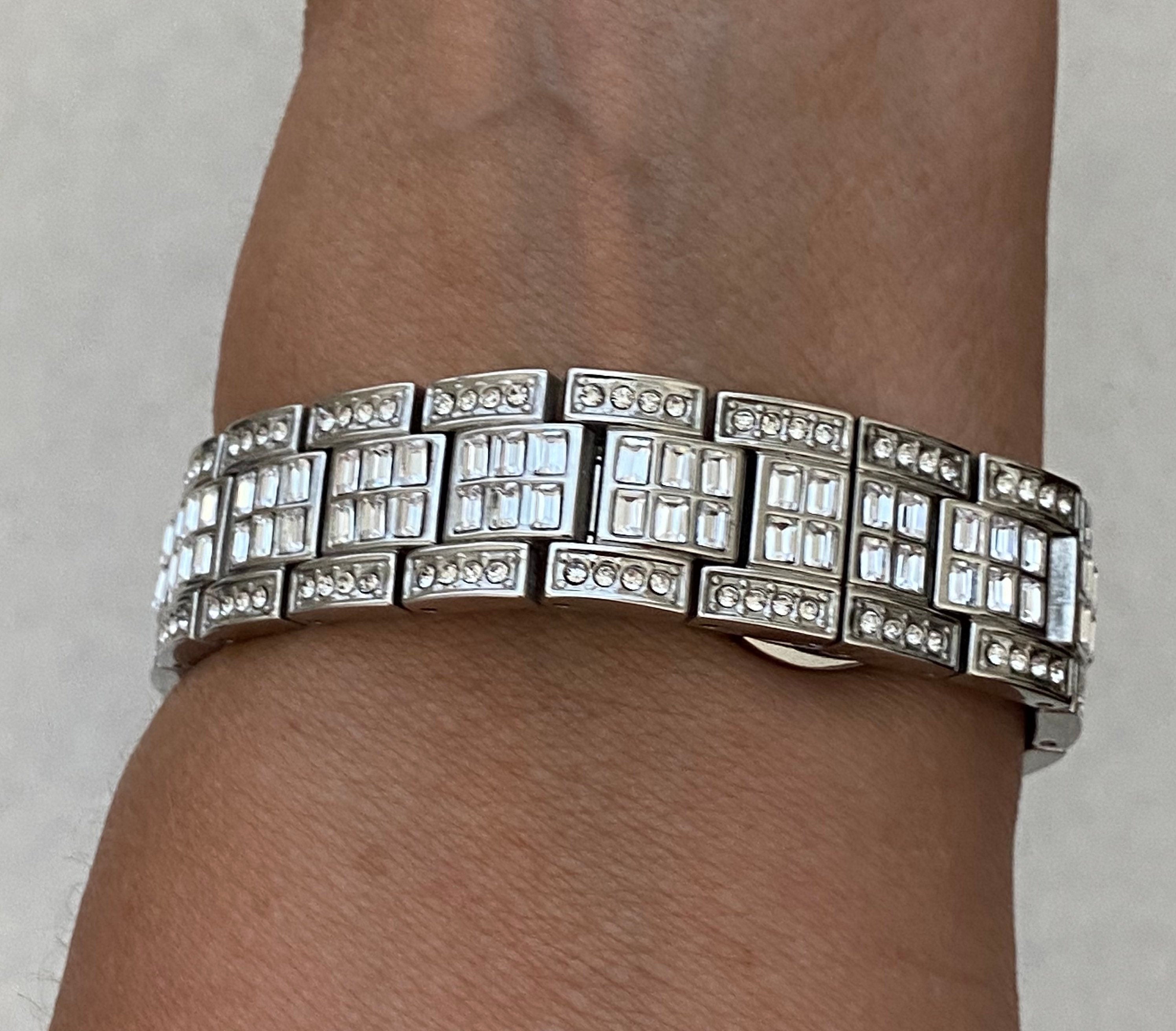 Silver Apple Watch Band Swarovski Crystals Baguettes 38mm-49mm Ultra & or Apple Watch Cover Lab Diamond Bezel Apple Watch Case Iwatch Candy