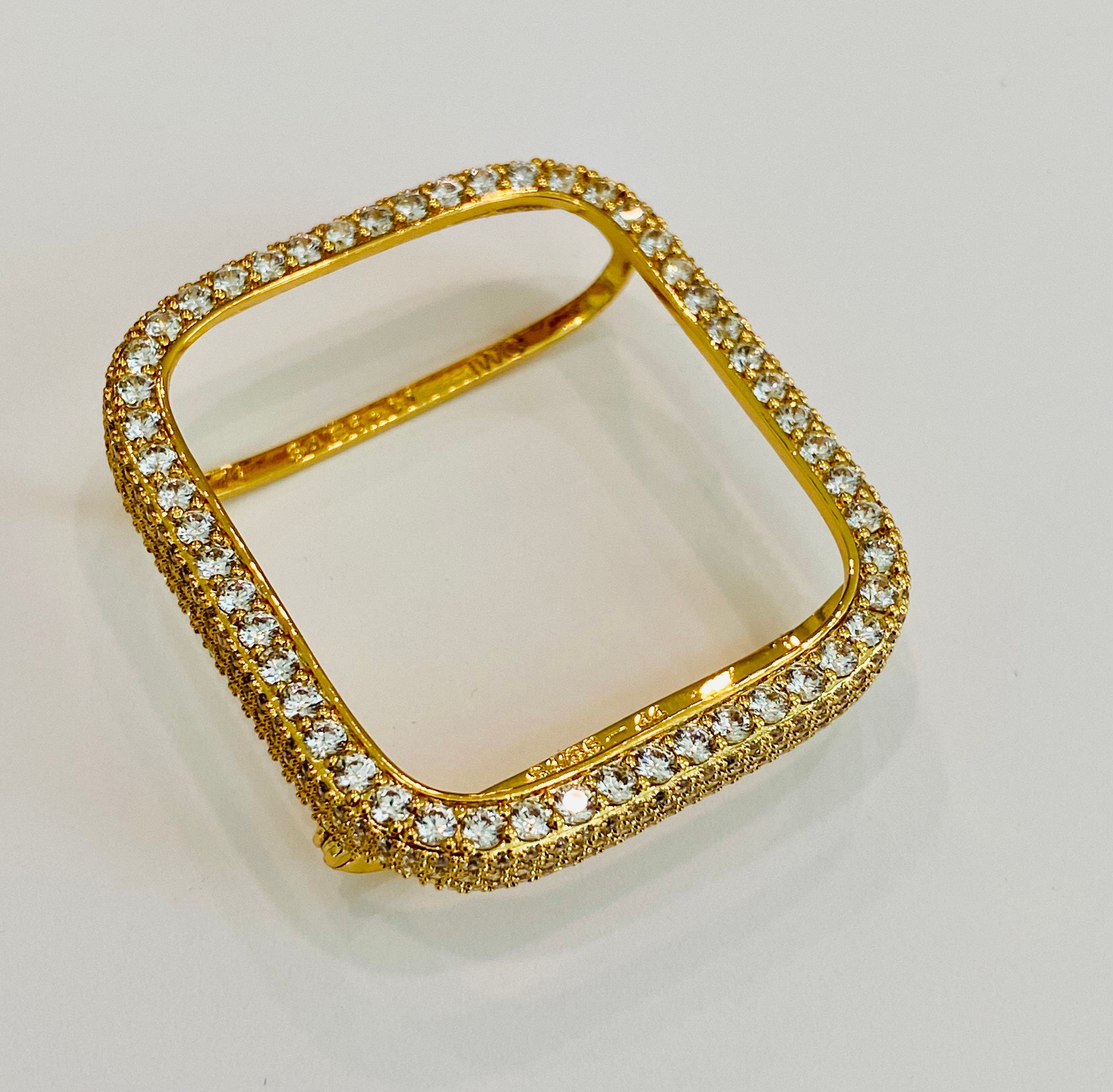 Apple Watch Case Lab Diamond Bezel Apple Watch Cover Bling 38mm 40mm 41mm 42mm 44mm 45mm 49mm Ultra Silver, Gold, Rose Gold, Black, Iwatch