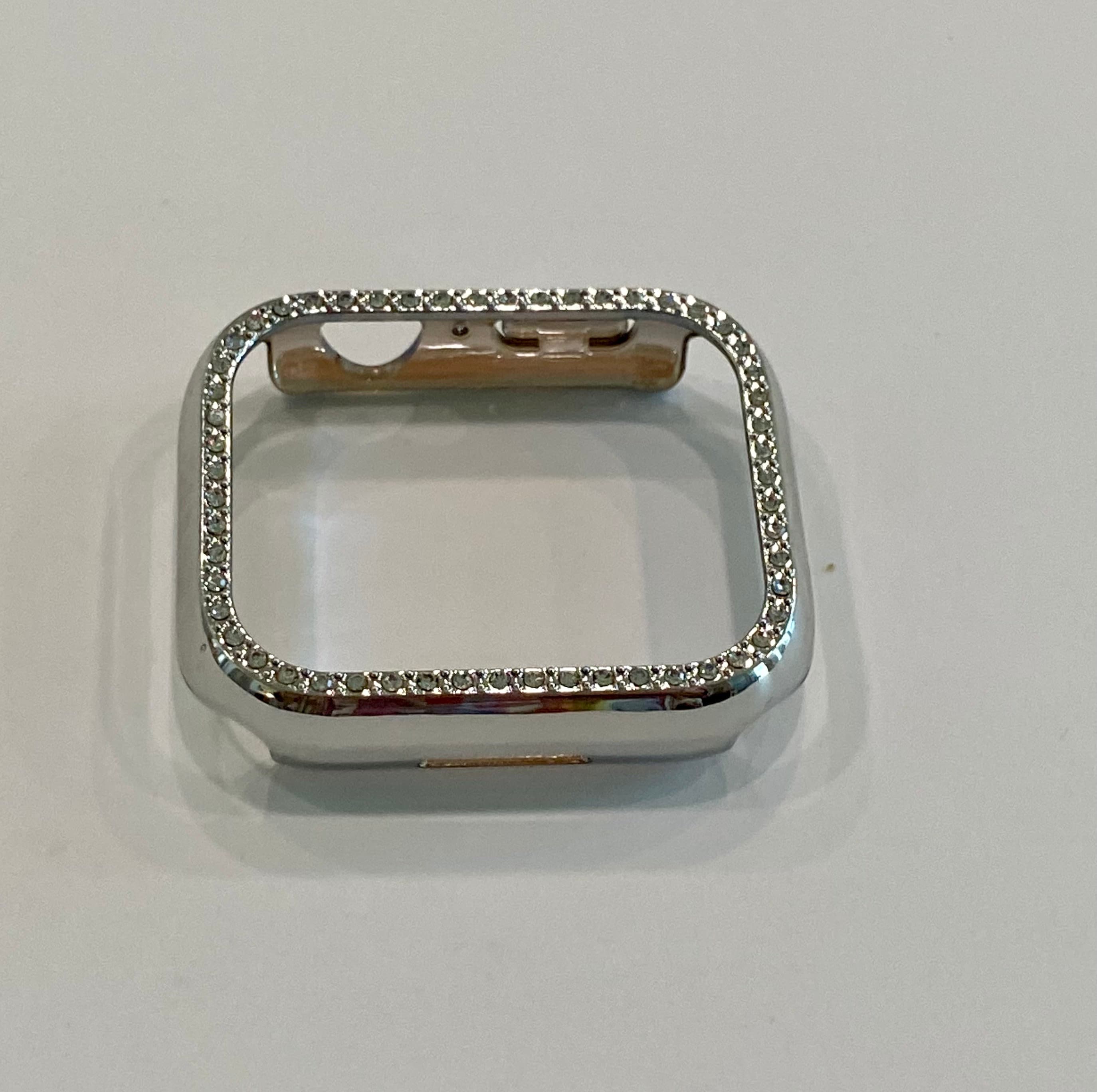 Series 10 Apple Watch Band Silver 41mm 42mm 45mm 49mm Ultra & or Swarovski Crystal Apple Watch Case For Iphone Watch Protective Apple Face