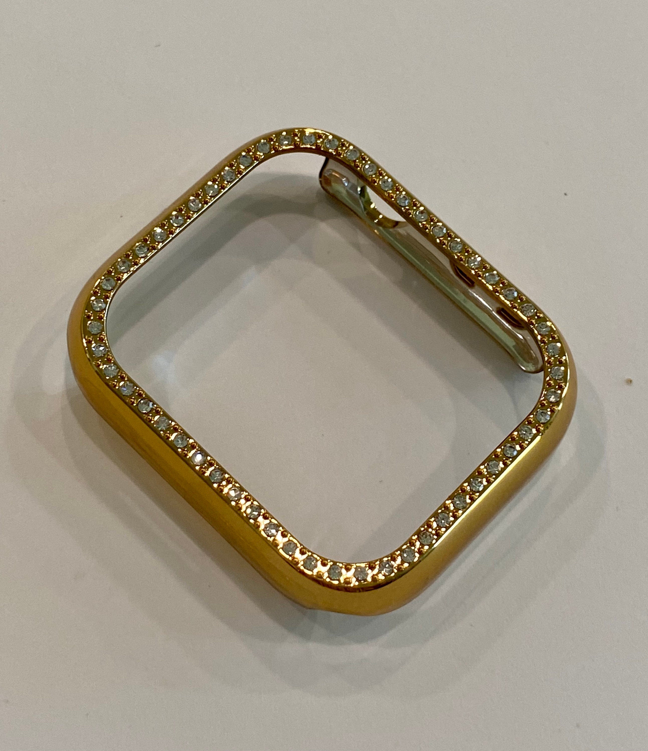Series 10 Apple Watch Cover 49mm Ultra 41mm 45mm Gold Swarovski Crystal Apple Watch Bezel Protective Bumper Bling 42mm 46mm Iwatch Case