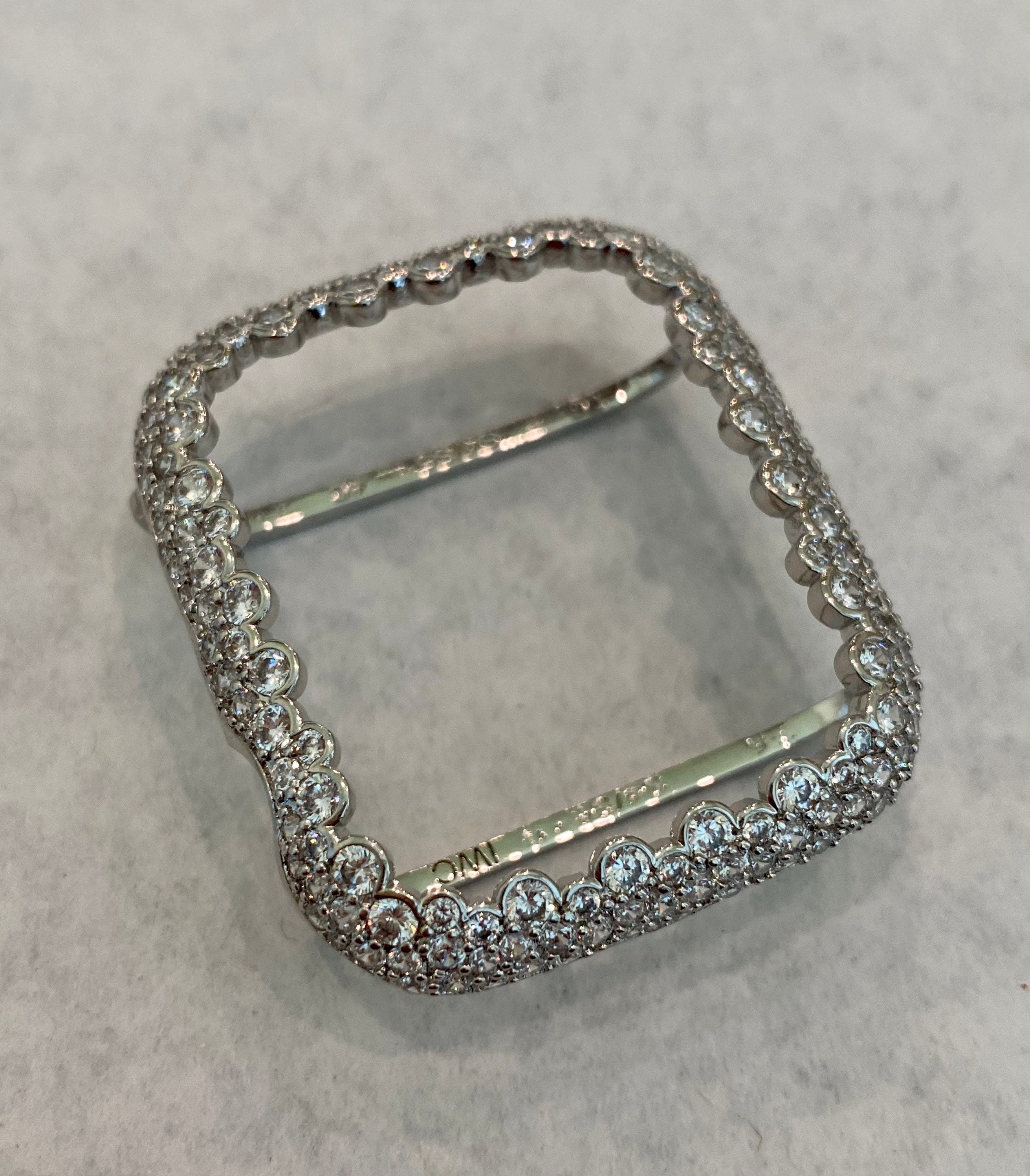 Silver Apple Watch Band Swarovski Crystal 38mm 40mm 41mm 42mm 44mm 45mm 46mm 49mm Ultra & or Apple Watch Case Lab Diamond Bezel Cover Bling