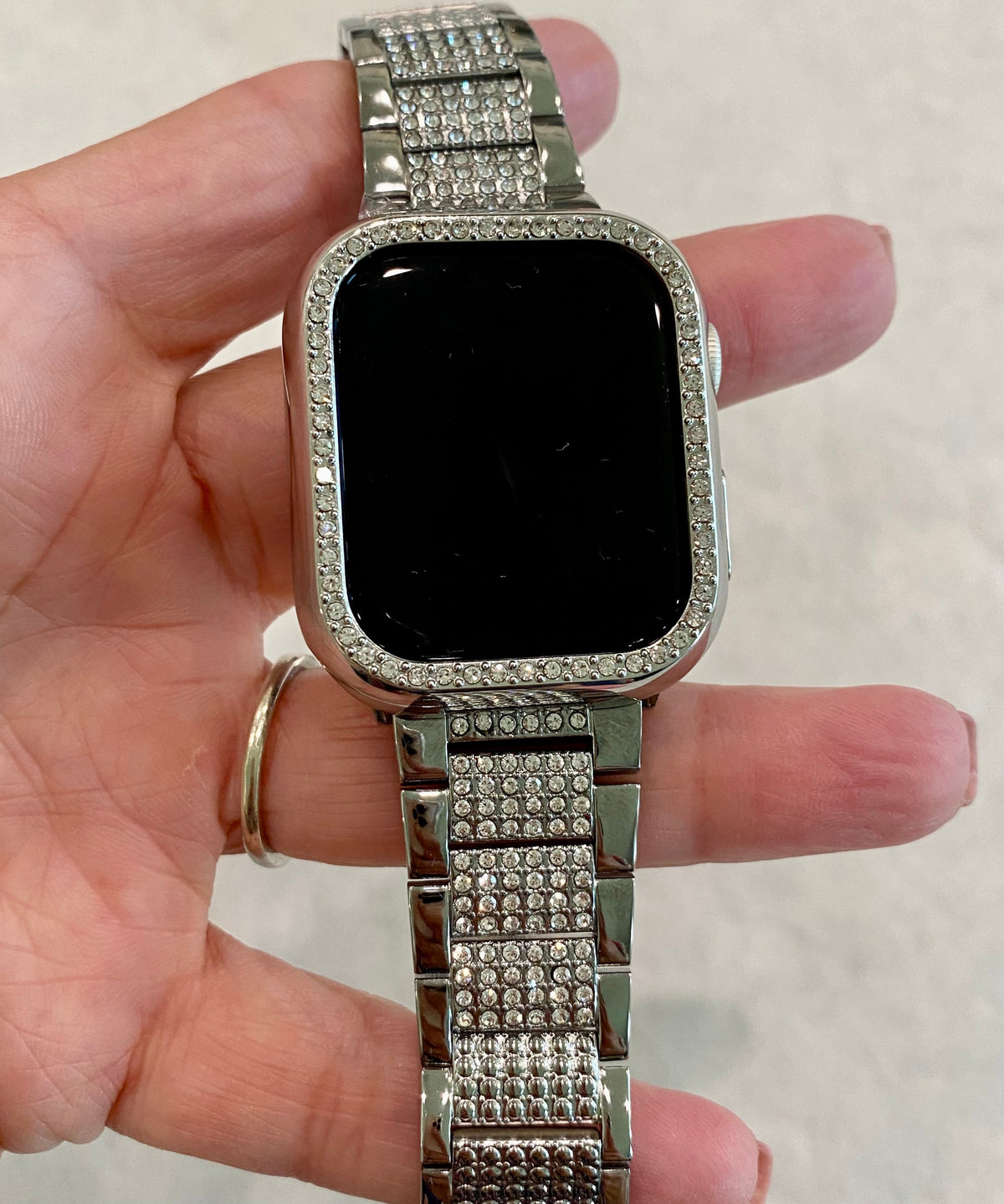 Series 12 Apple Watch Band 42mm 46mm Swarovski Crystals & or Apple Watch Case for Iphone Watch 41mm 45mm 49mm Ultra Iwatch Cover Bling