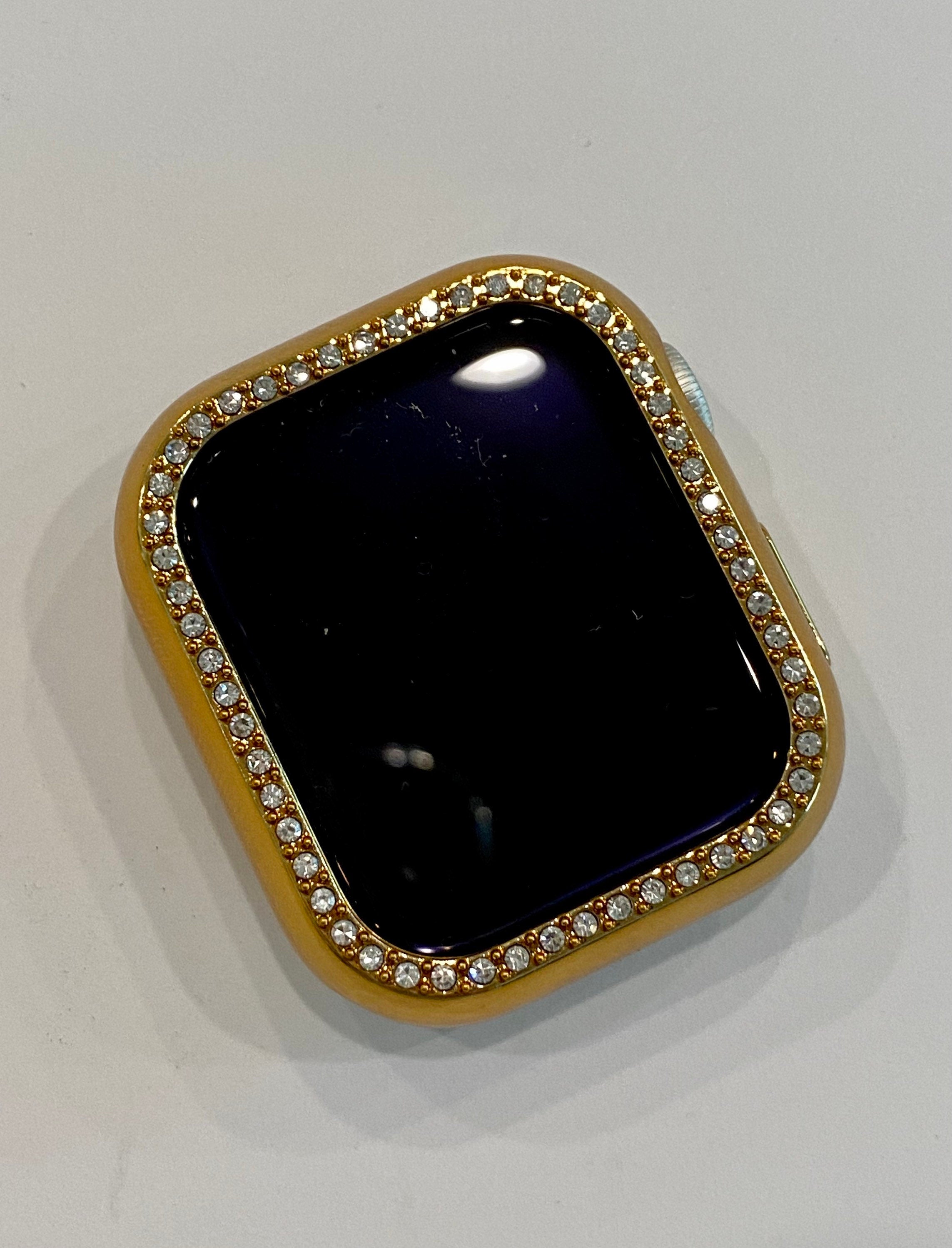 Series 10 Apple Watch Cover 49mm Ultra 41mm 45mm Gold Swarovski Crystal Apple Watch Bezel Protective Bumper Bling 42mm 46mm Iwatch Case