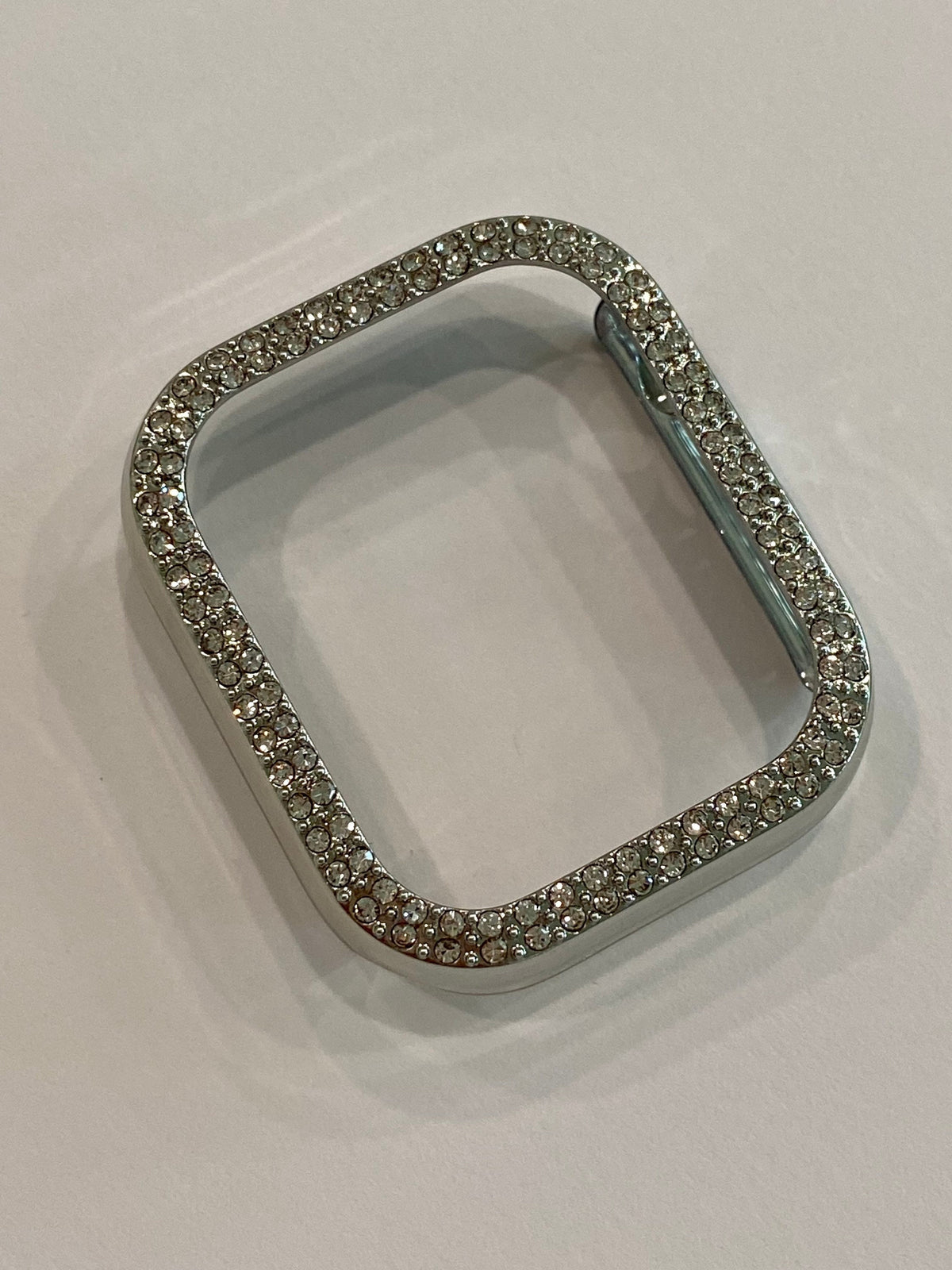 Apple Watch Case Swarovski Crystals Silver Iwatch Bumper Apple Watch Cover Bling 38mm-49mm Bling Iphone Watch Series 2-12