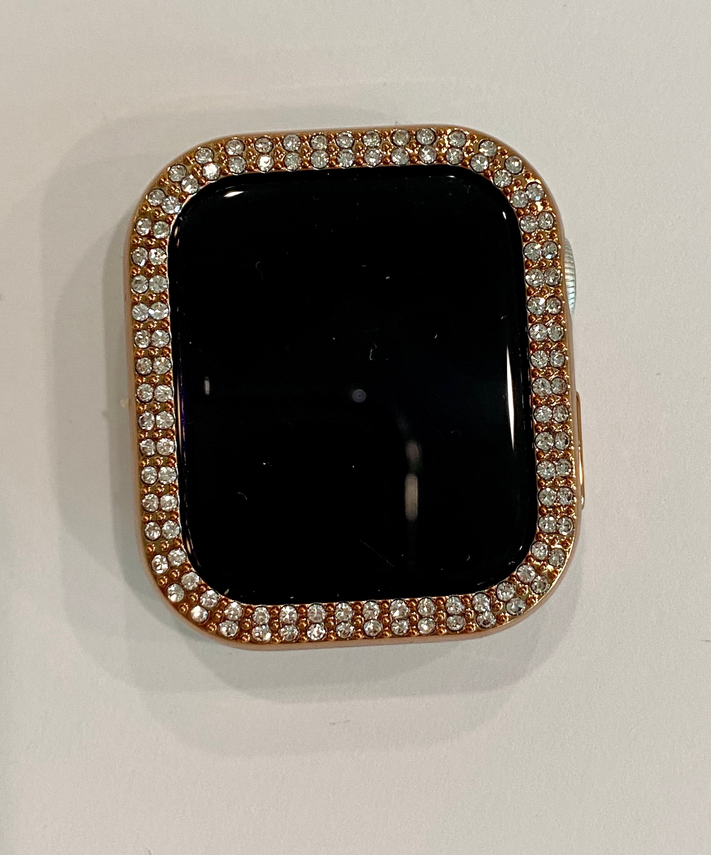 Series 2-9 Apple Watch Cover Rose Gold Rhinestone Crystal Apple Watch Case Bumper Faceplate 38mm-49mm Ultra Iwatch Candy Bling