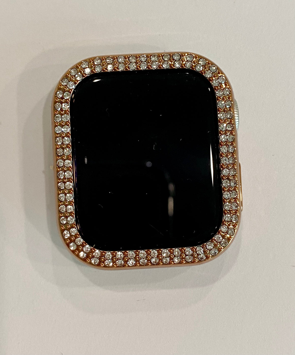 Series 2-12 Apple Watch Cover Rose Gold Rhinestone Crystal Apple Watch Case Bumper Faceplate 38mm-49mm Ultra Iwatch Candy Bling